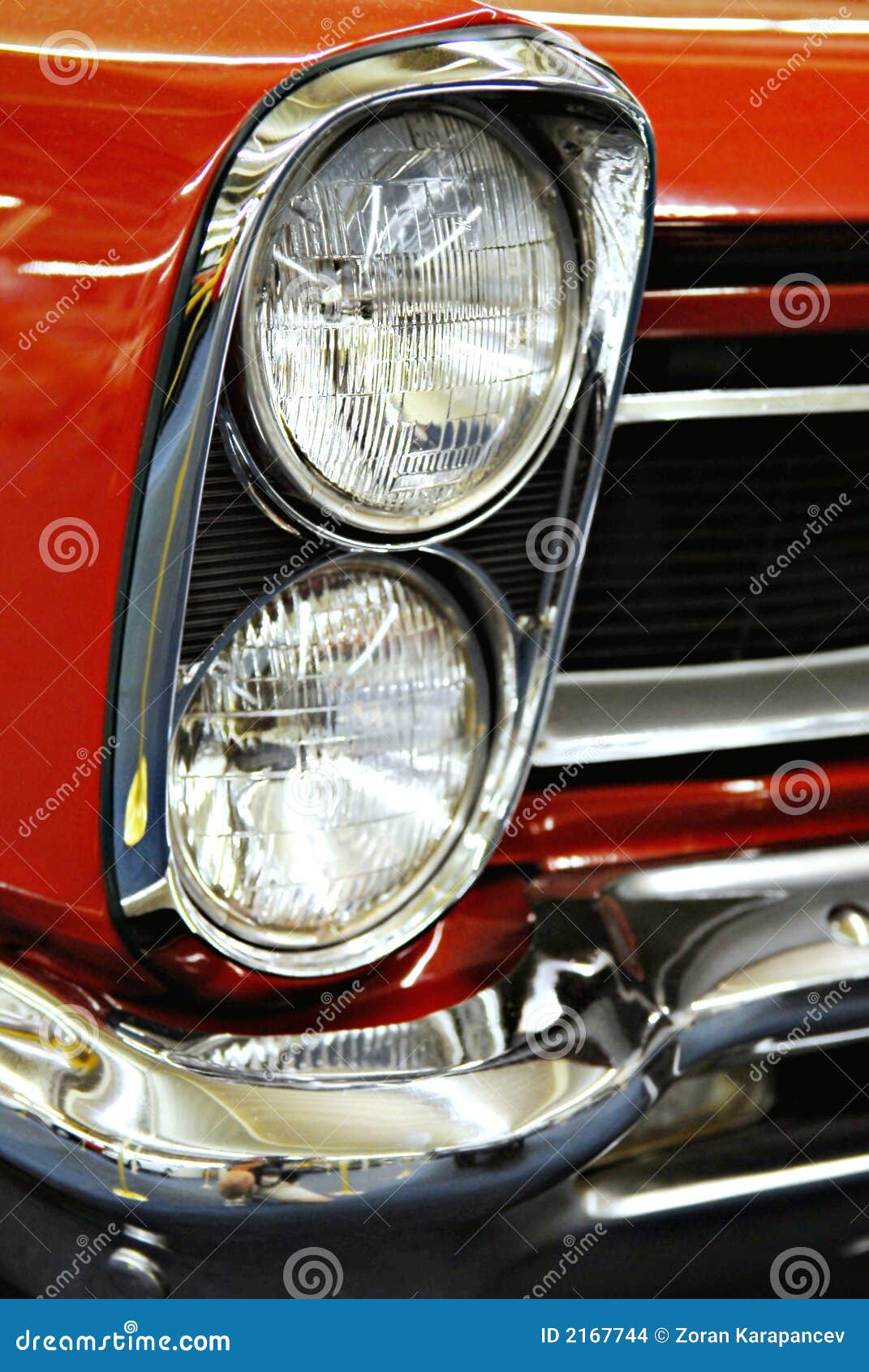 Headlight and front grill stock photo. Image of light 2167744