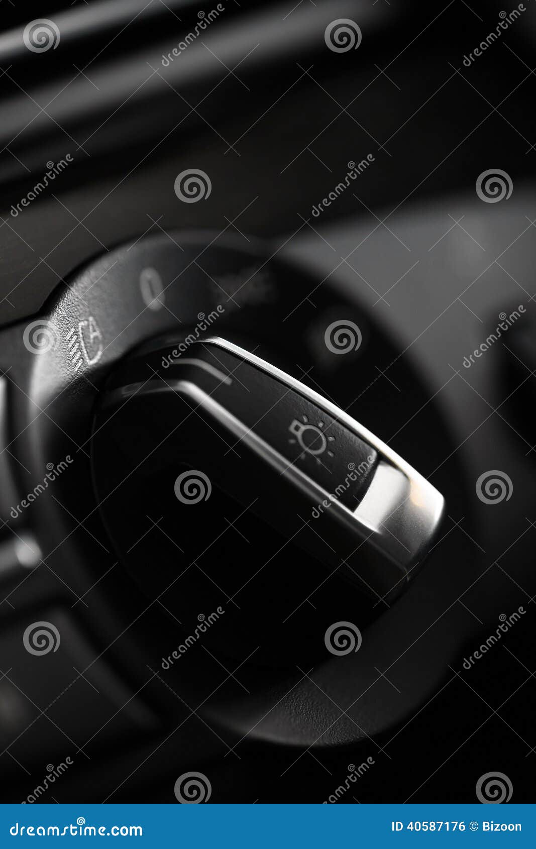 Headlights button stock photo. Image of modern, panel 40587176