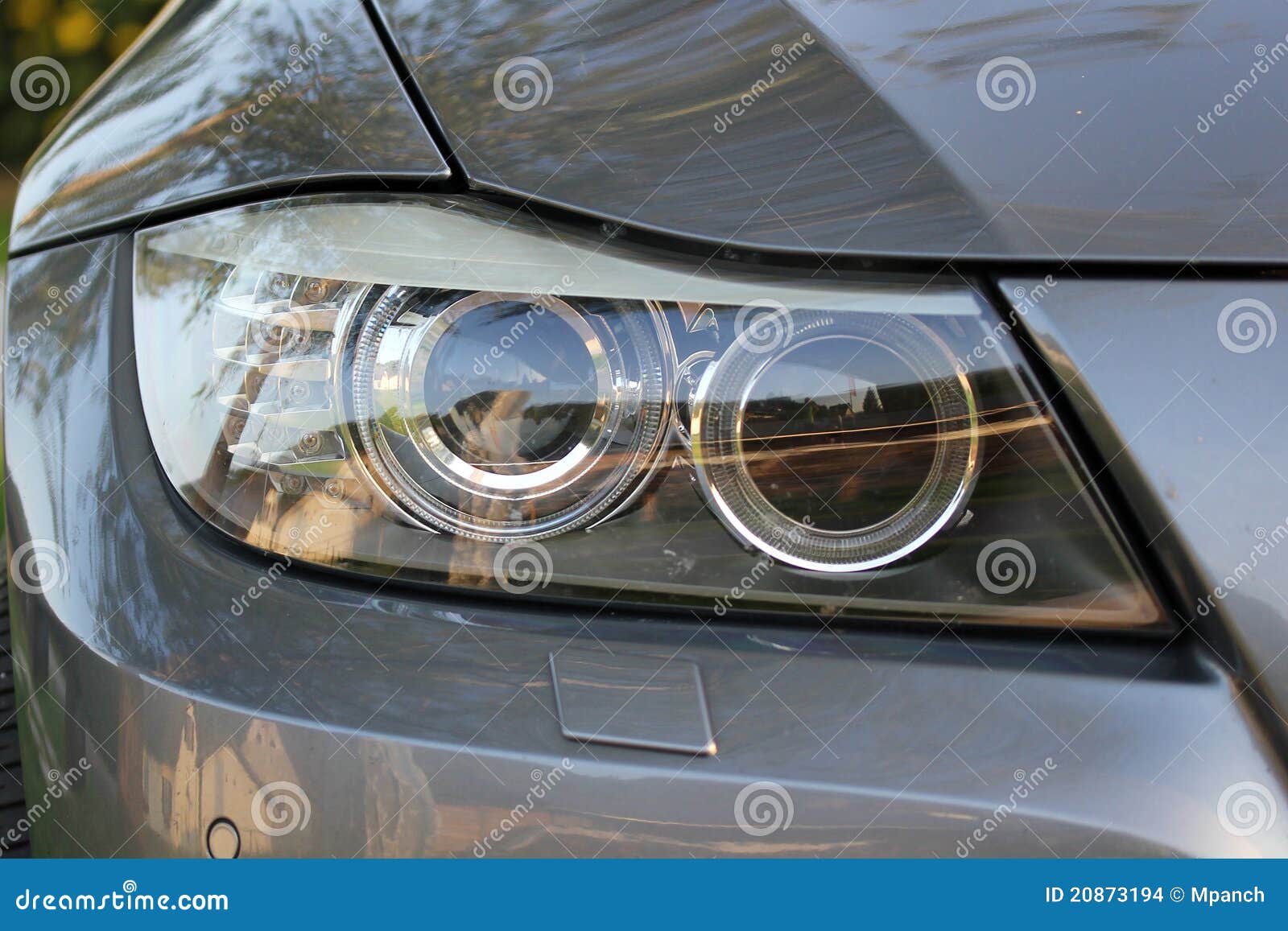 Headlights of a car stock photo. Image of reflection 20873194