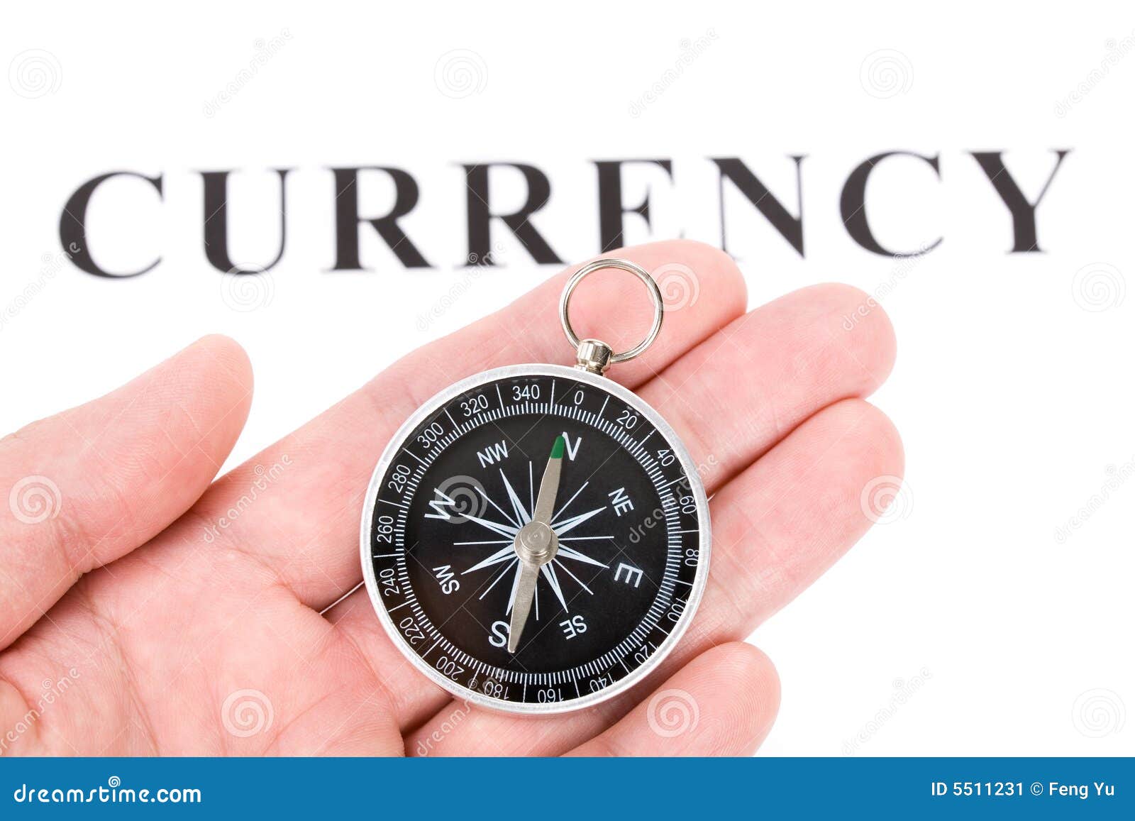 Headline Currency and Compass Stock Image Image of guide, choice 5511231