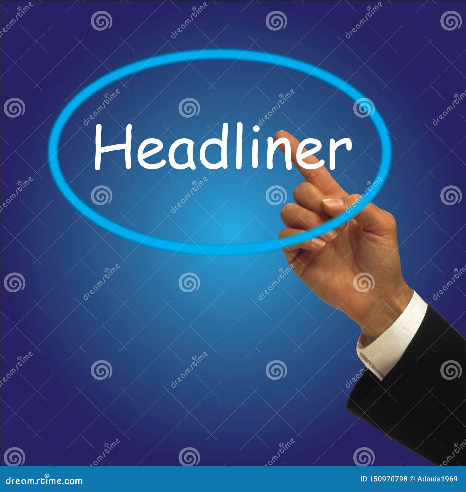 Headliner Badge Vector Illustration, Headliner Stamp CartoonDealer
