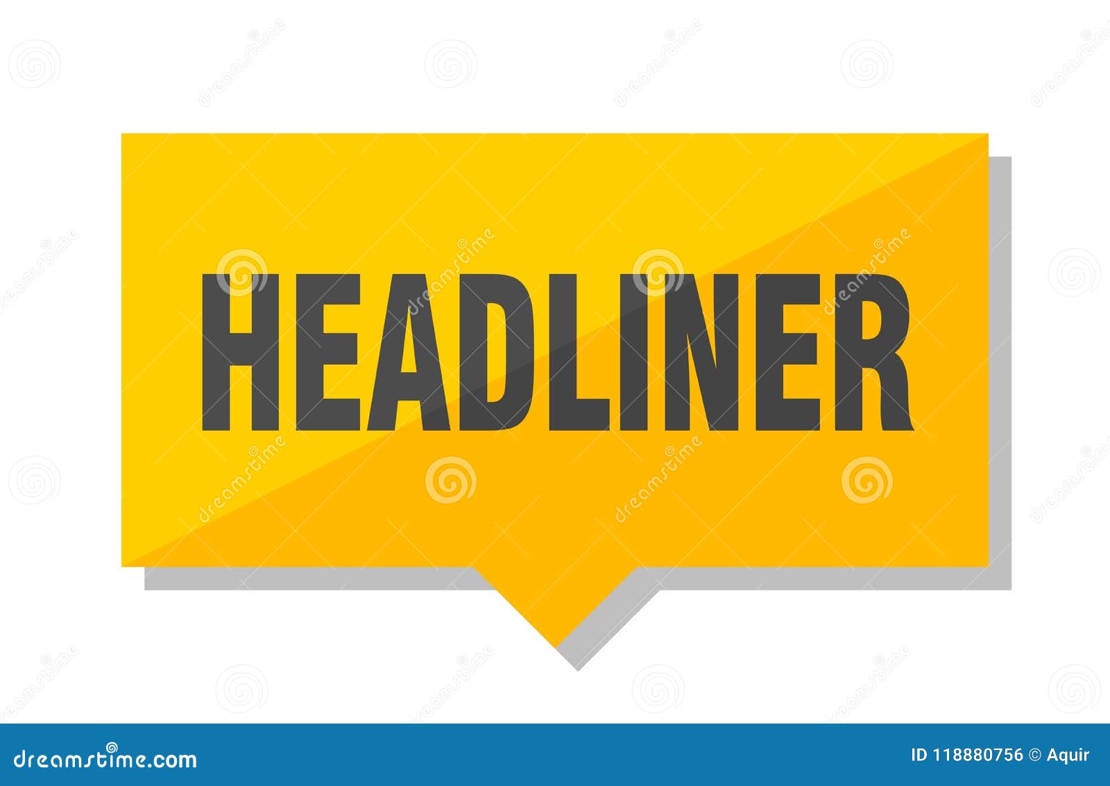 Headliner price tag stock vector. Illustration of speak 118880756