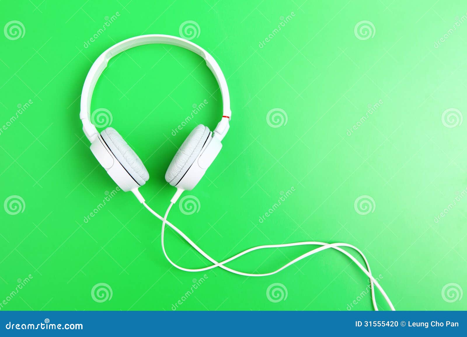 Headphone On Green Background Stock Photo Image of listen, volume