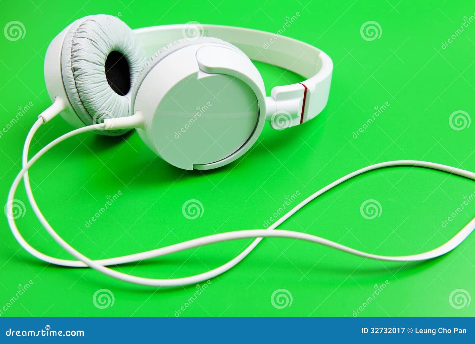 Headphone On Green Background Stock Image Image of nobody, voice
