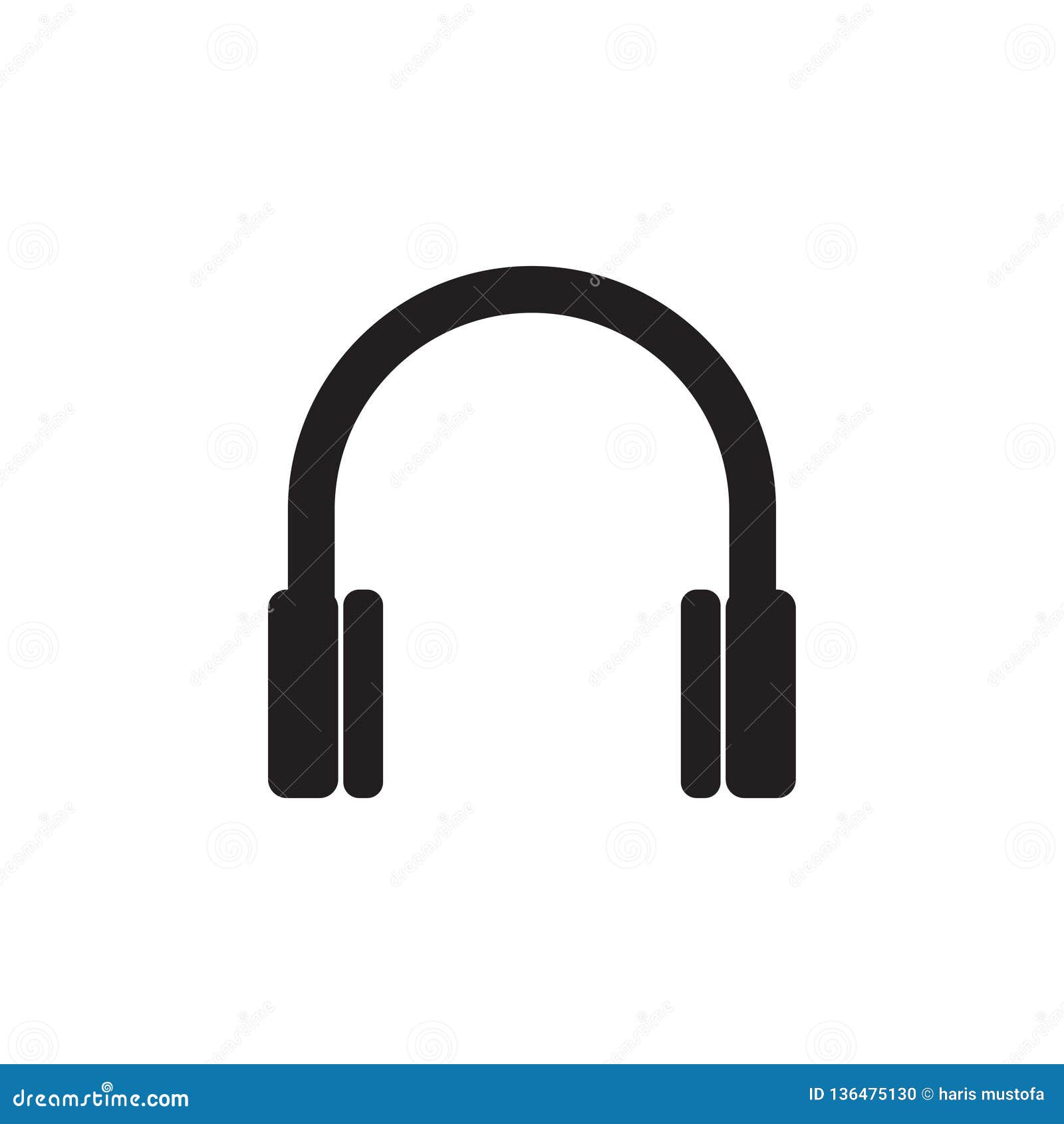 Headphone Icon Graphic Design Template Vector Stock Vector