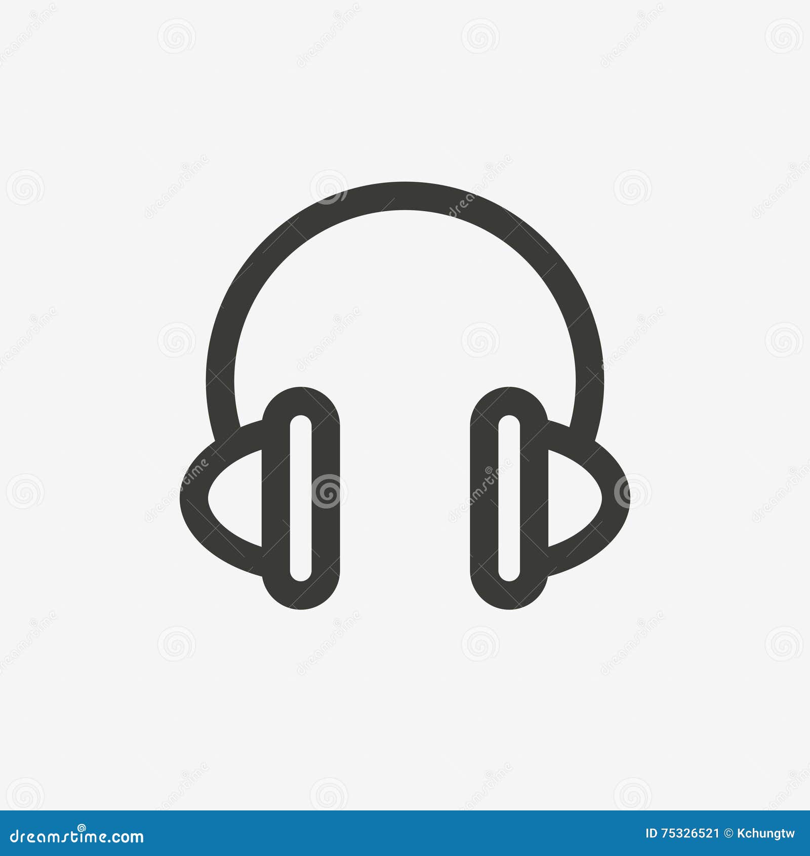 Headphone line icon stock illustration. Illustration of graphic 75326521