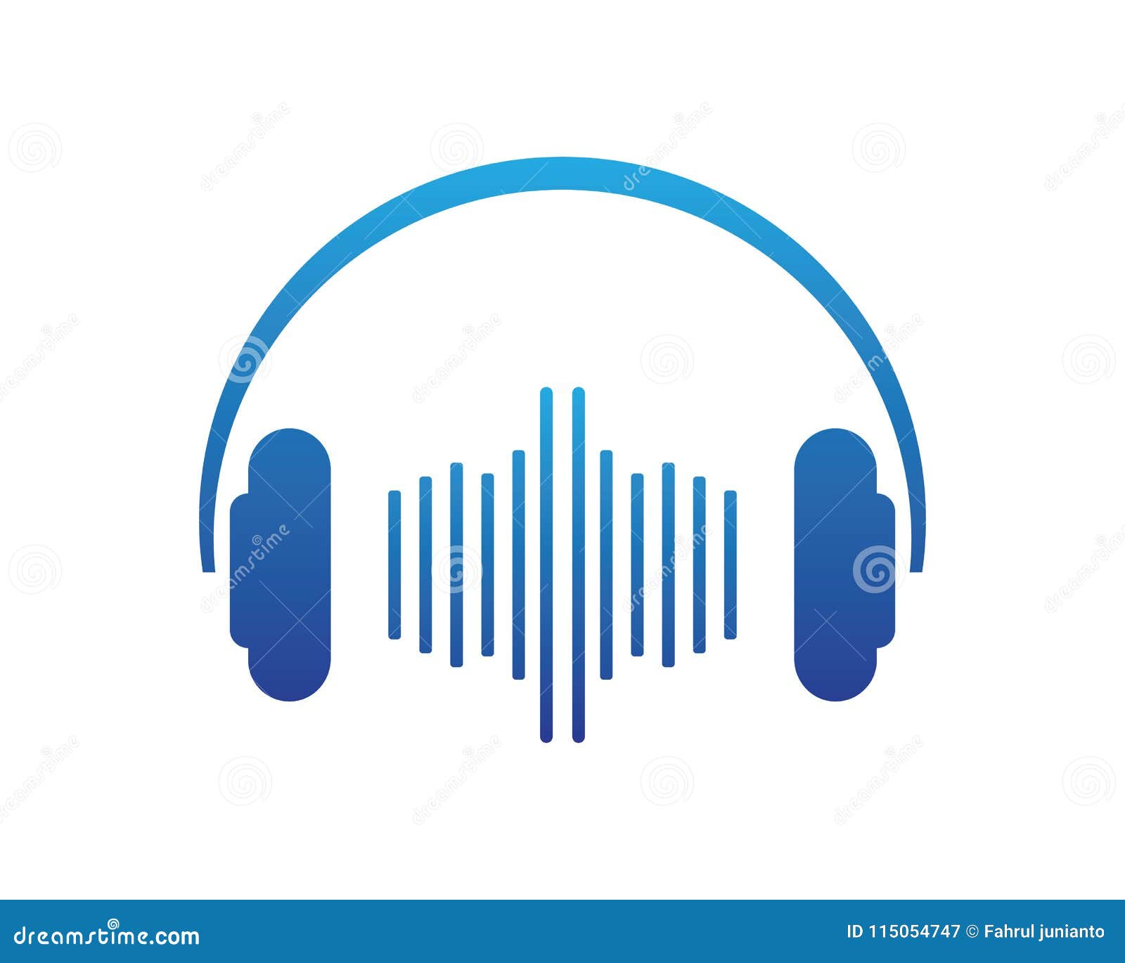 Headphone Logo Design Template Stock Illustration - Illustration of ...