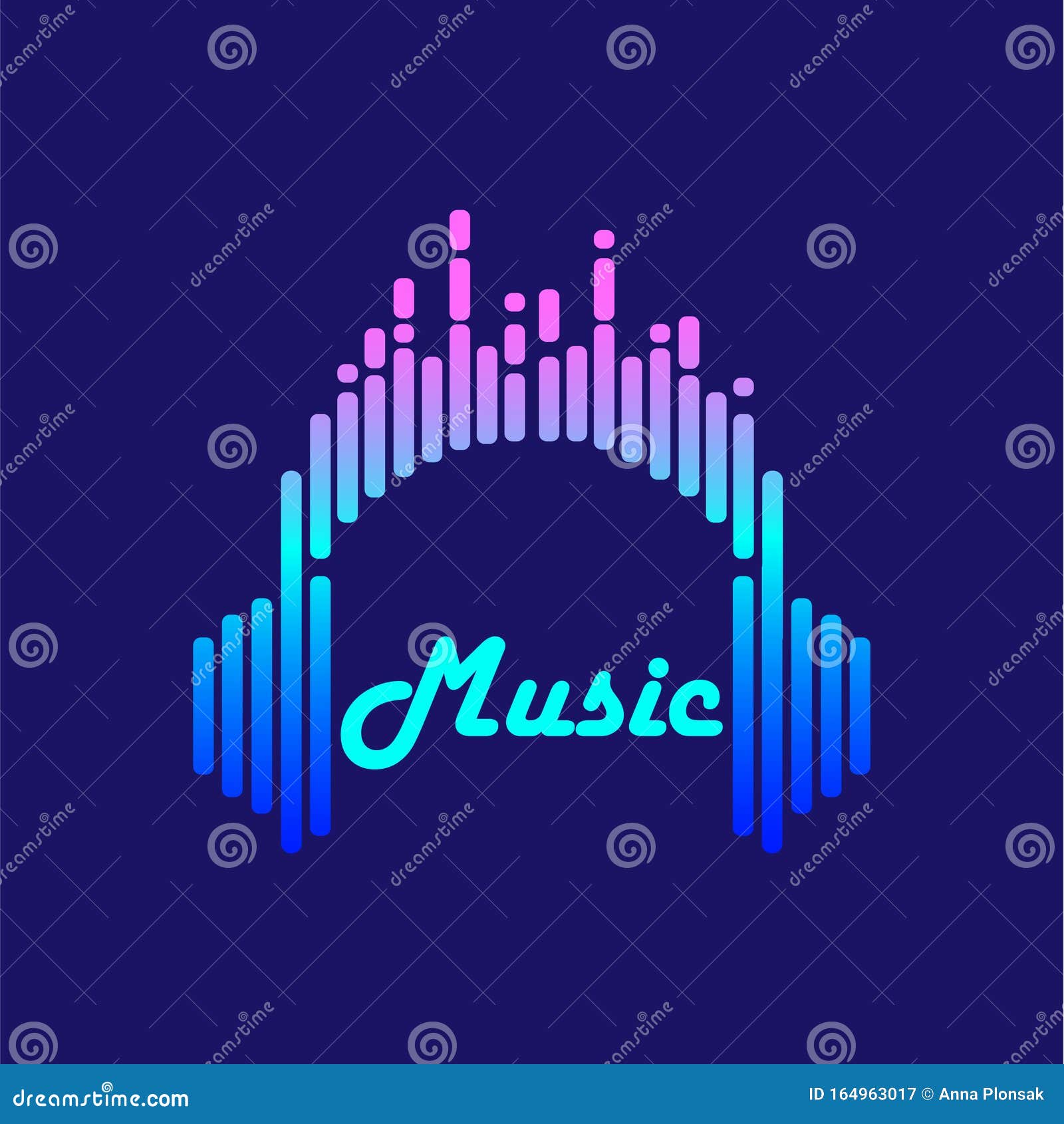 Headphone Logo. Logo Music Player. Stream Music Musical Equalizer Stock  Illustration - Illustration of beat, listen: 164963017