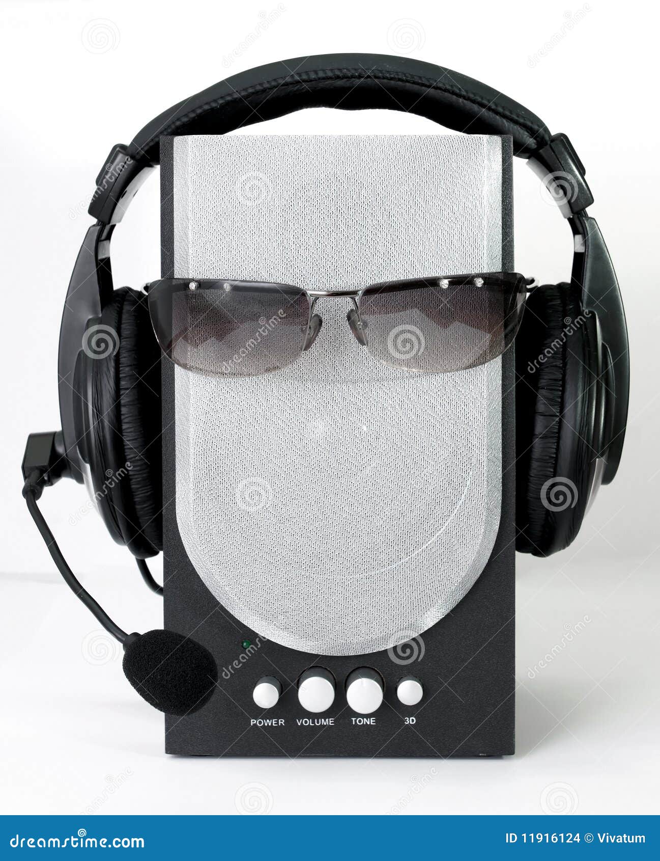 Headphone and loudspeaker stock photo. Image of music 11916124