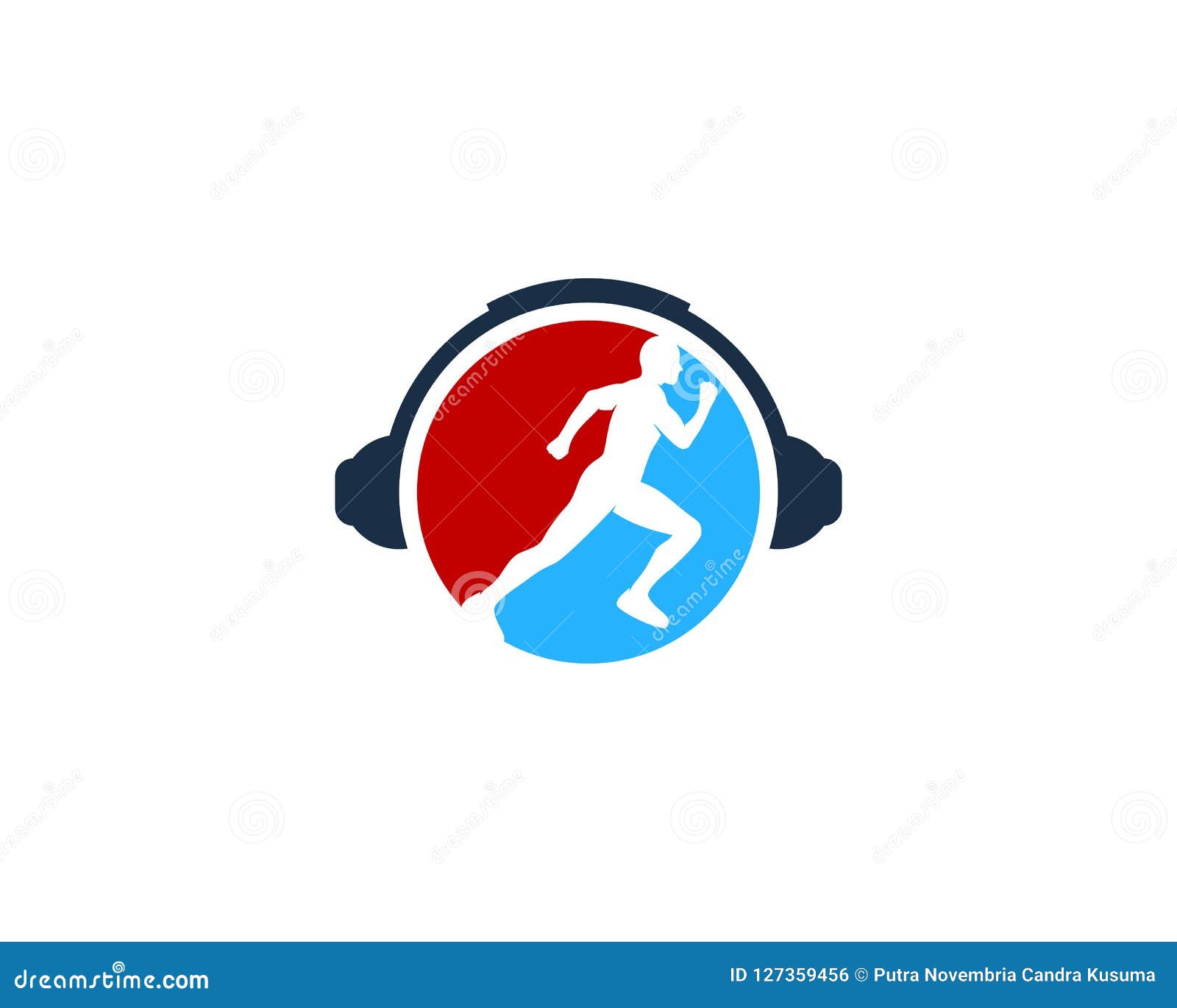 Headphone Run Logo Icon Design Stock Illustration Illustration of athletic, idea 127359456