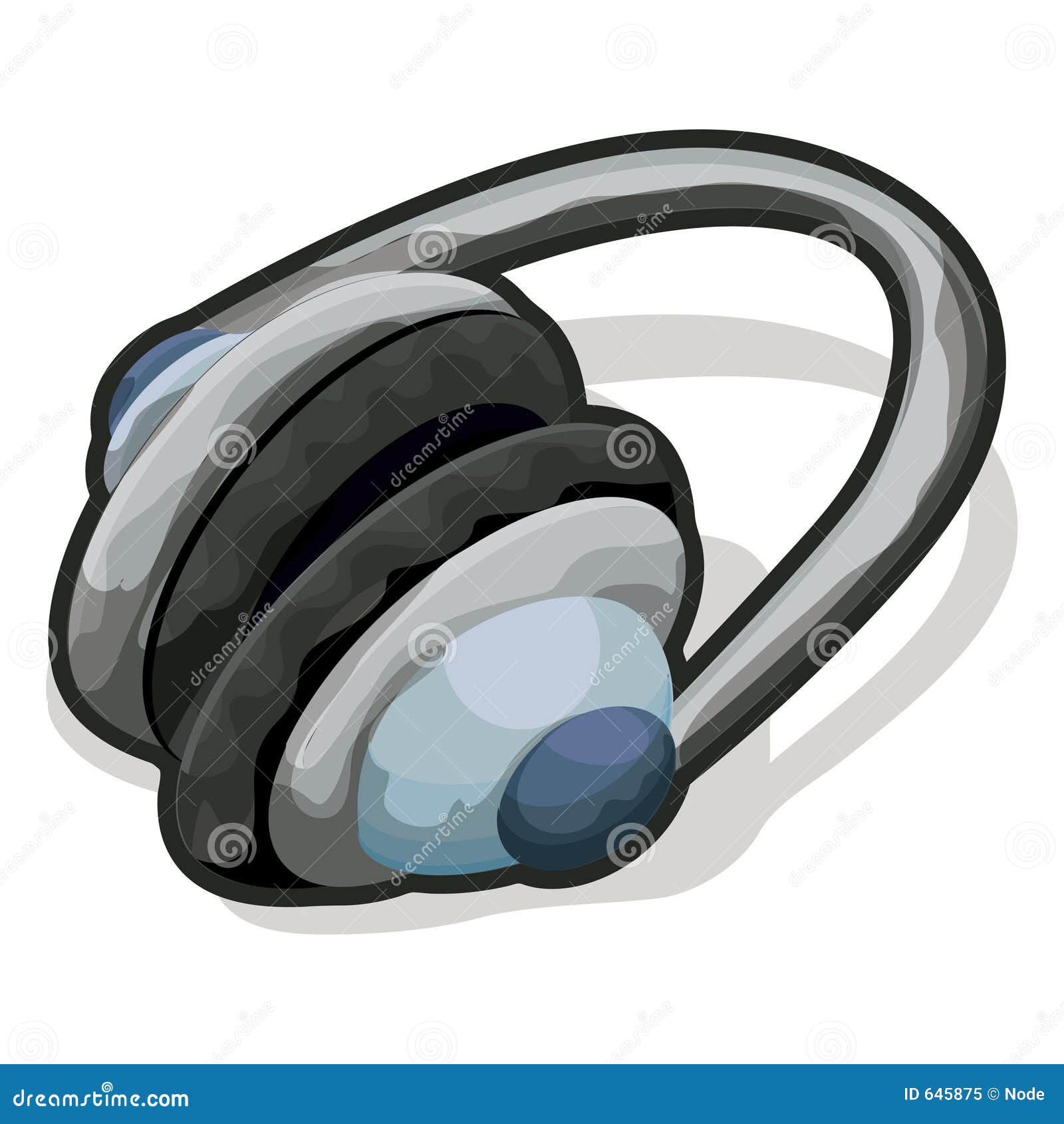 Headphones with Clipping Path Stock Vector Illustration of music