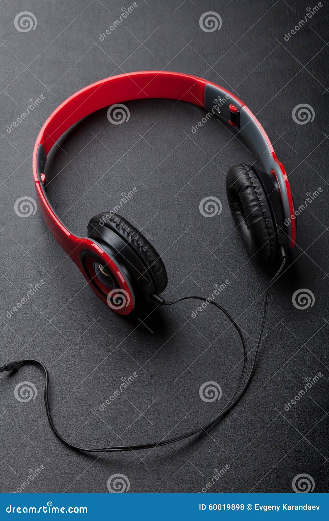 Headphones on desk stock photo. Image of sound, gray 60019898