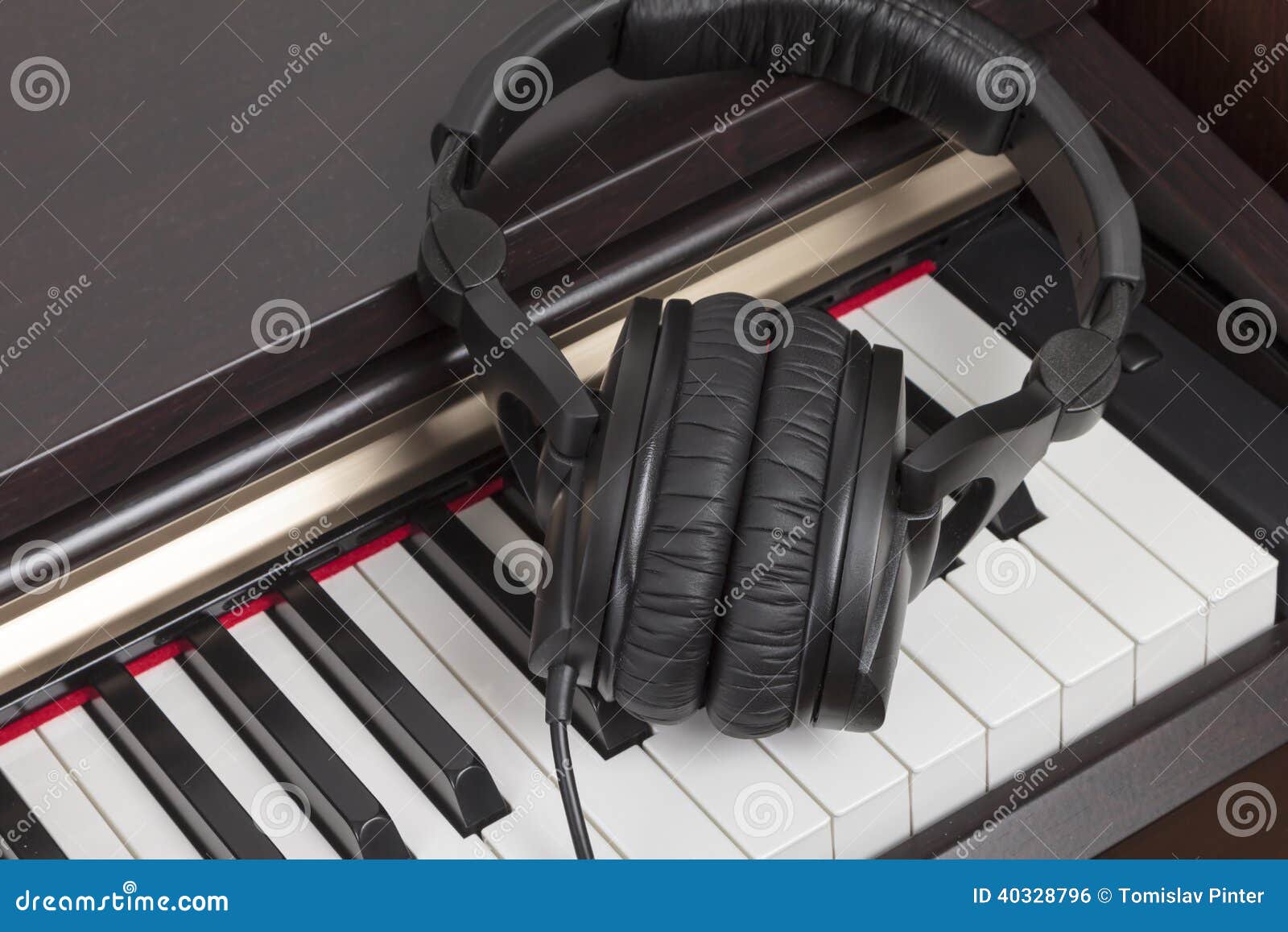 Headphones on Digital Piano Stock Photo Image of concert, blues 40328796