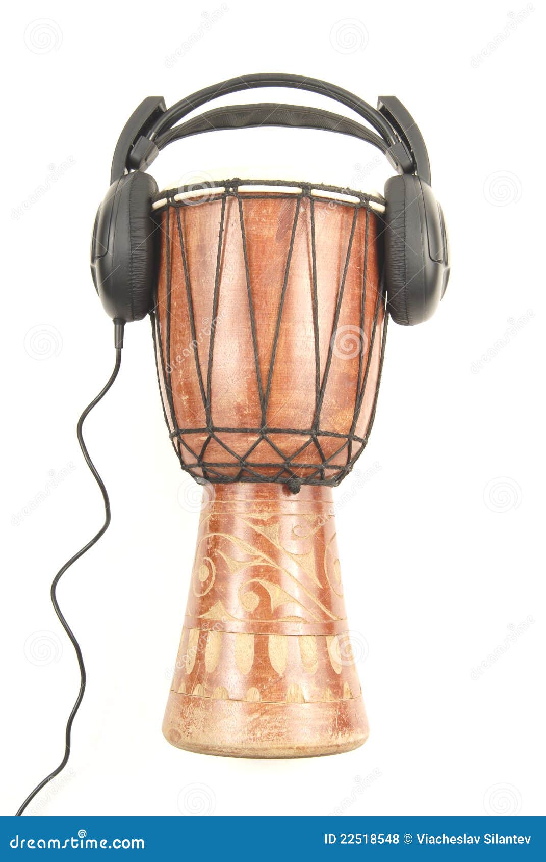 Headphones and a drum stock photo. Image of broadcast 22518548