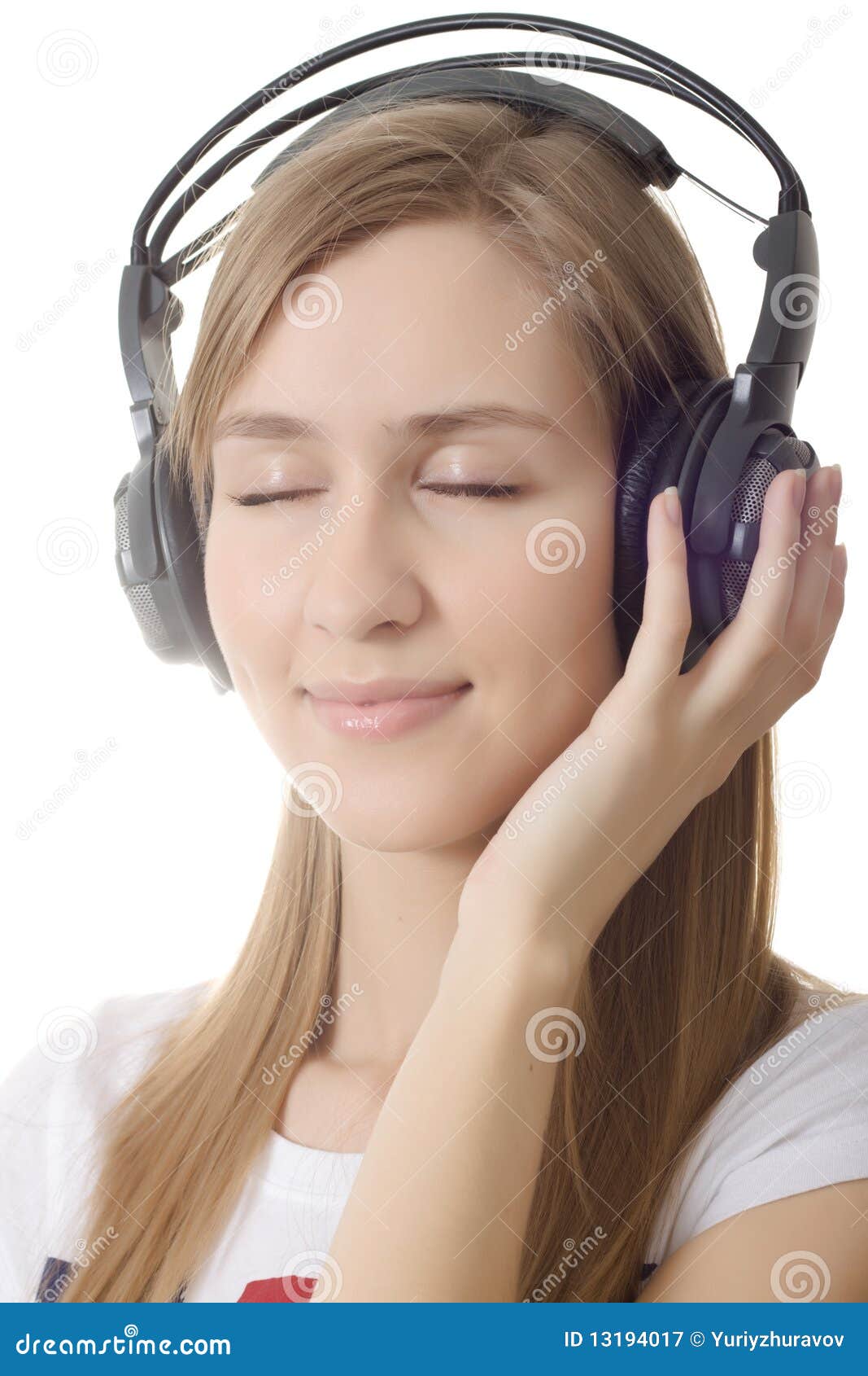 Headphones girl dream stock image. Image of headphones 13194017