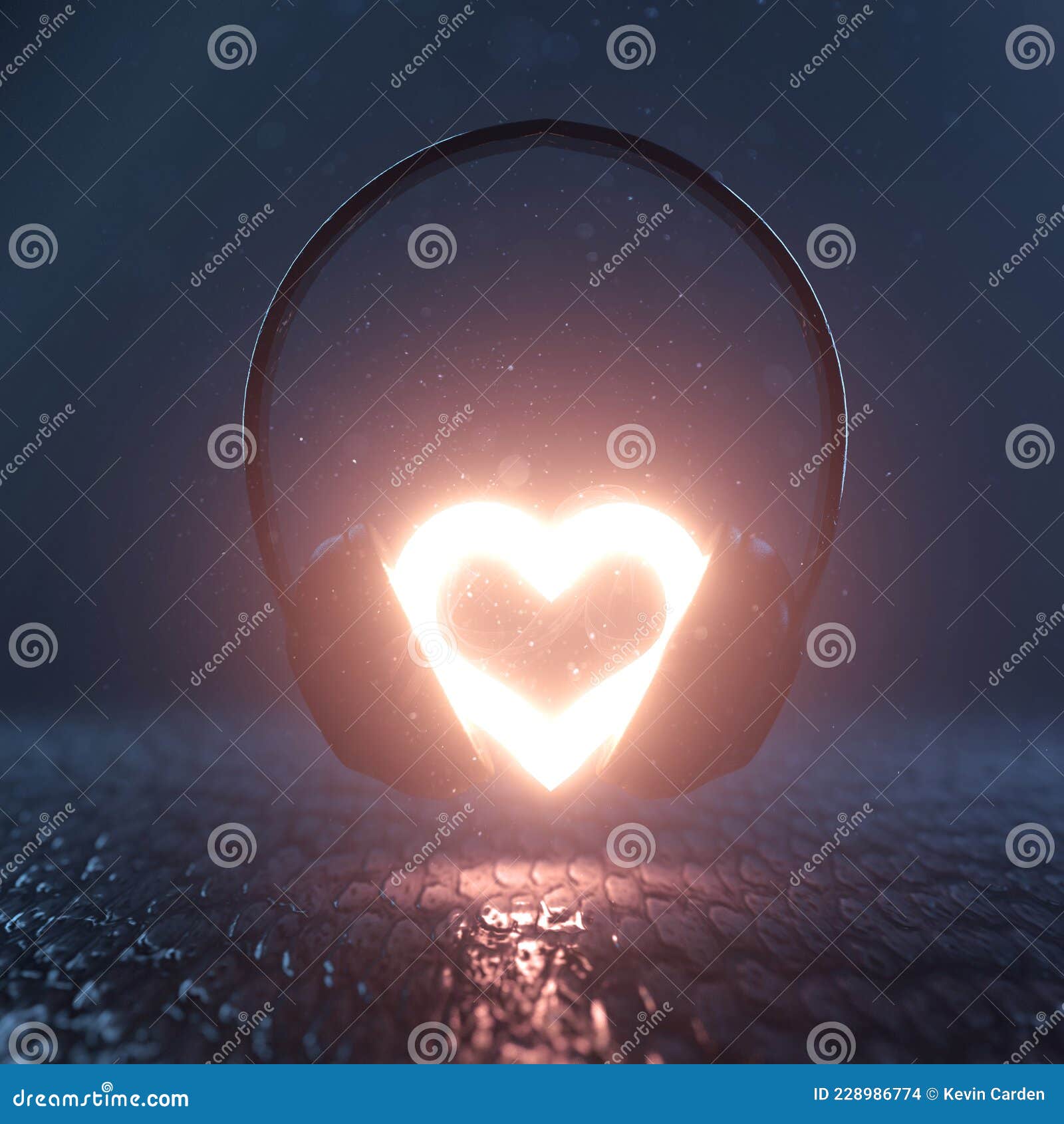 Headphones and heart stock photo. Image of technology 228986774