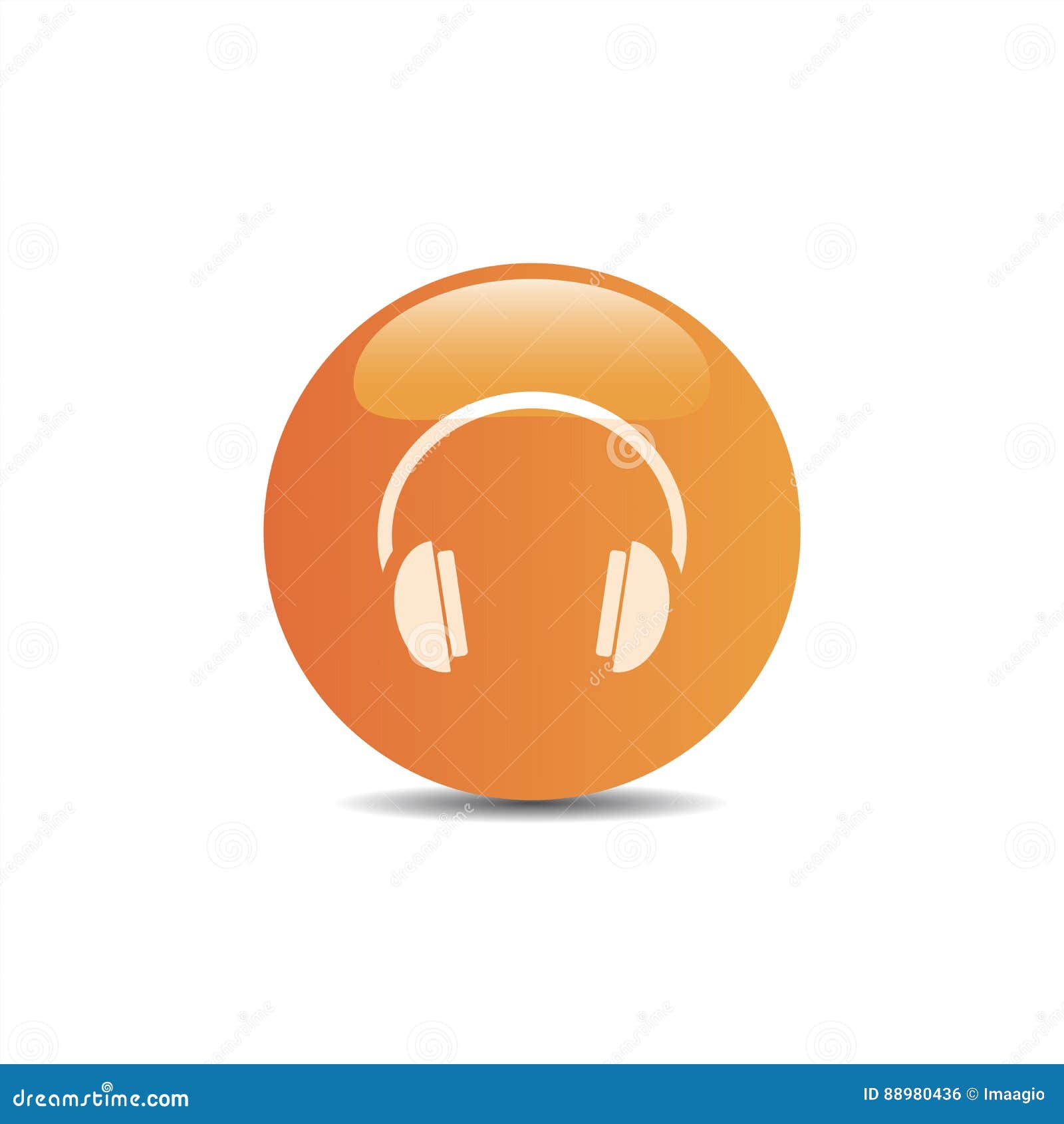 Headphones icon stock vector. Illustration of speaker 88980436