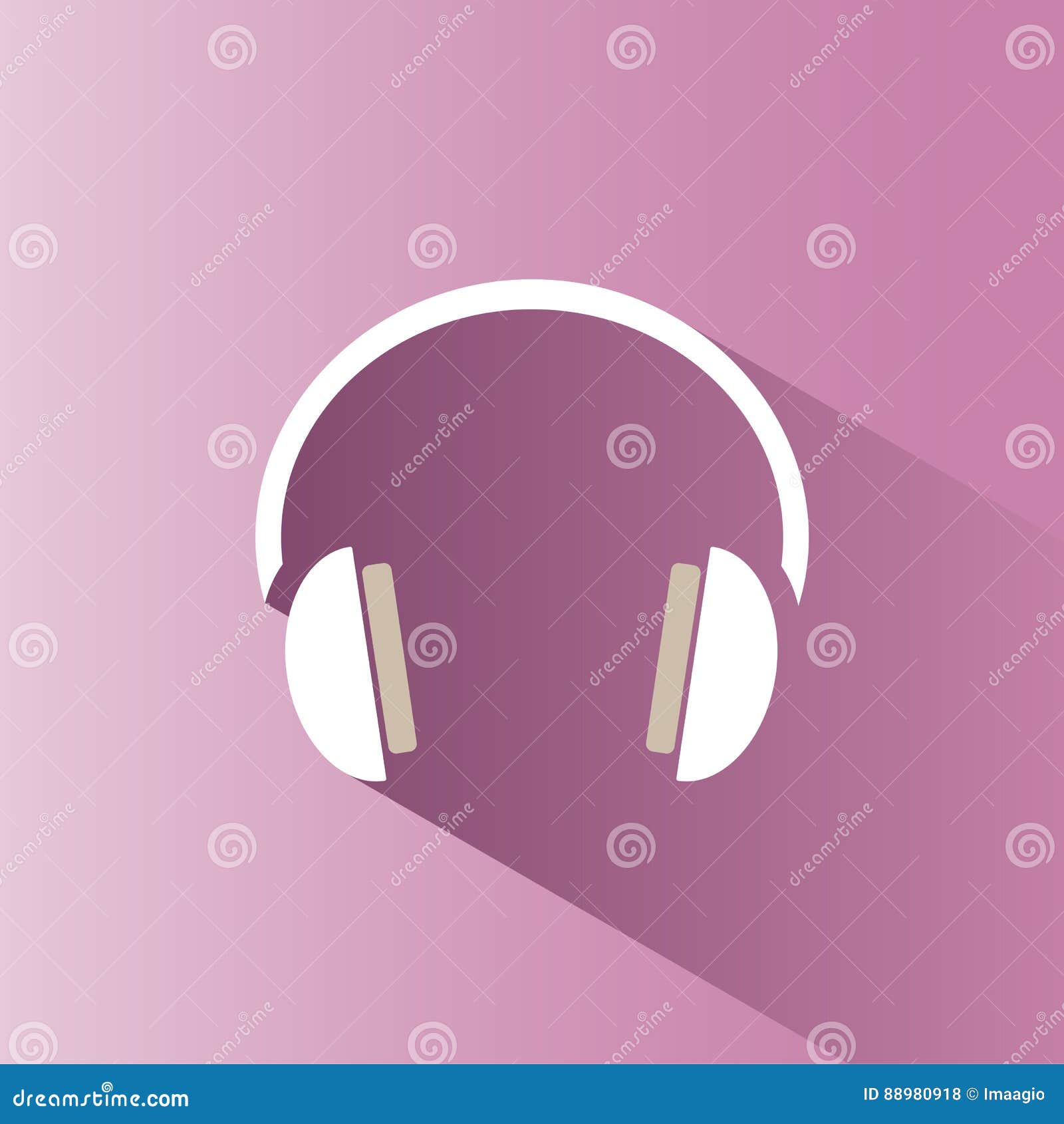 Headphones icon stock vector. Illustration of music, device 88980918