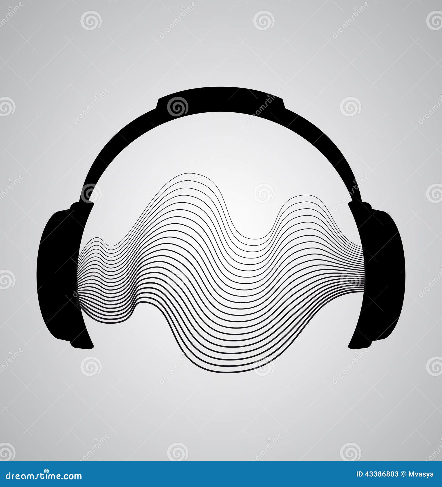 Headphones Icon With Sound Wave Beats Cartoon Vector CartoonDealer