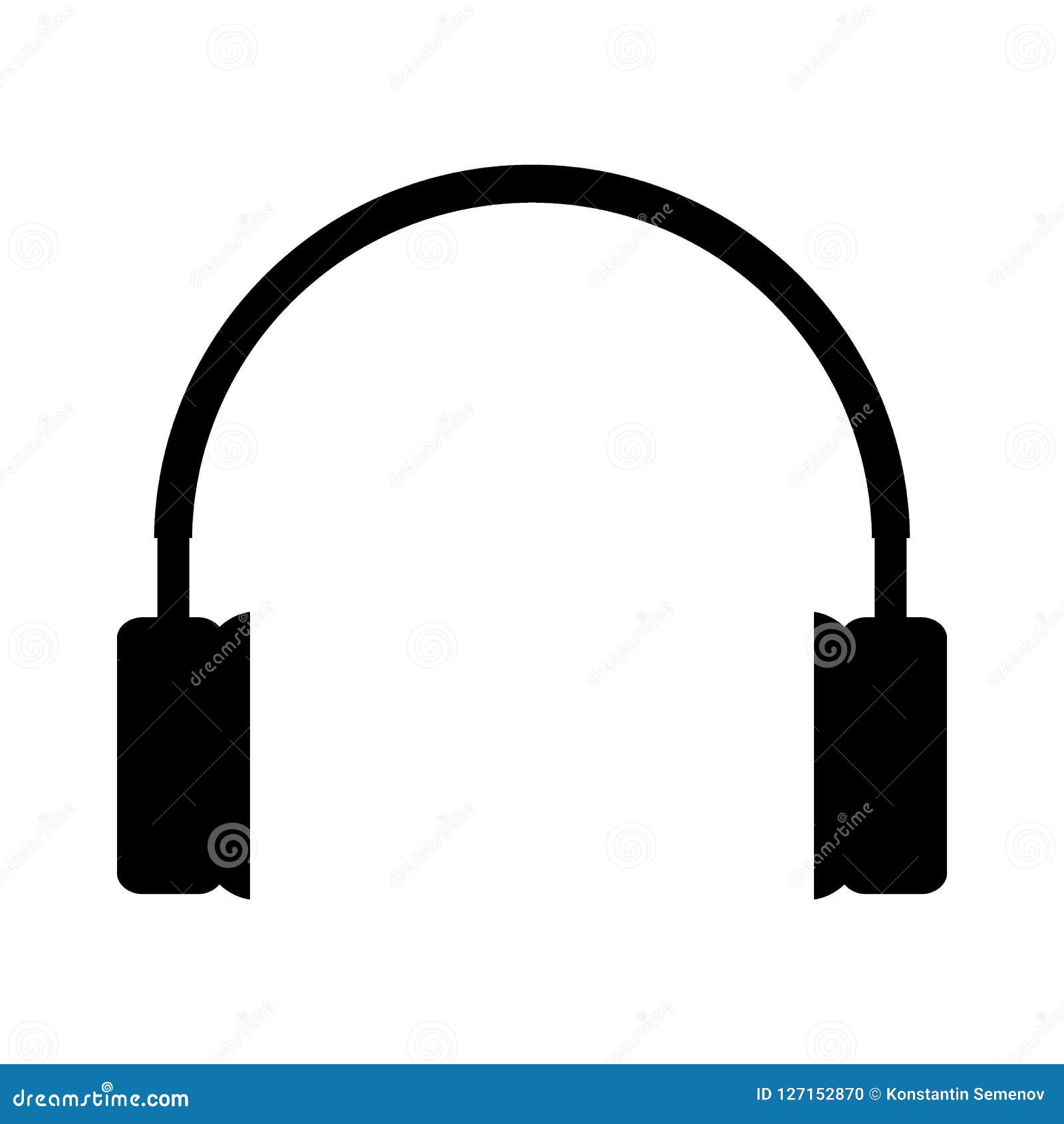 headphones icon on white.