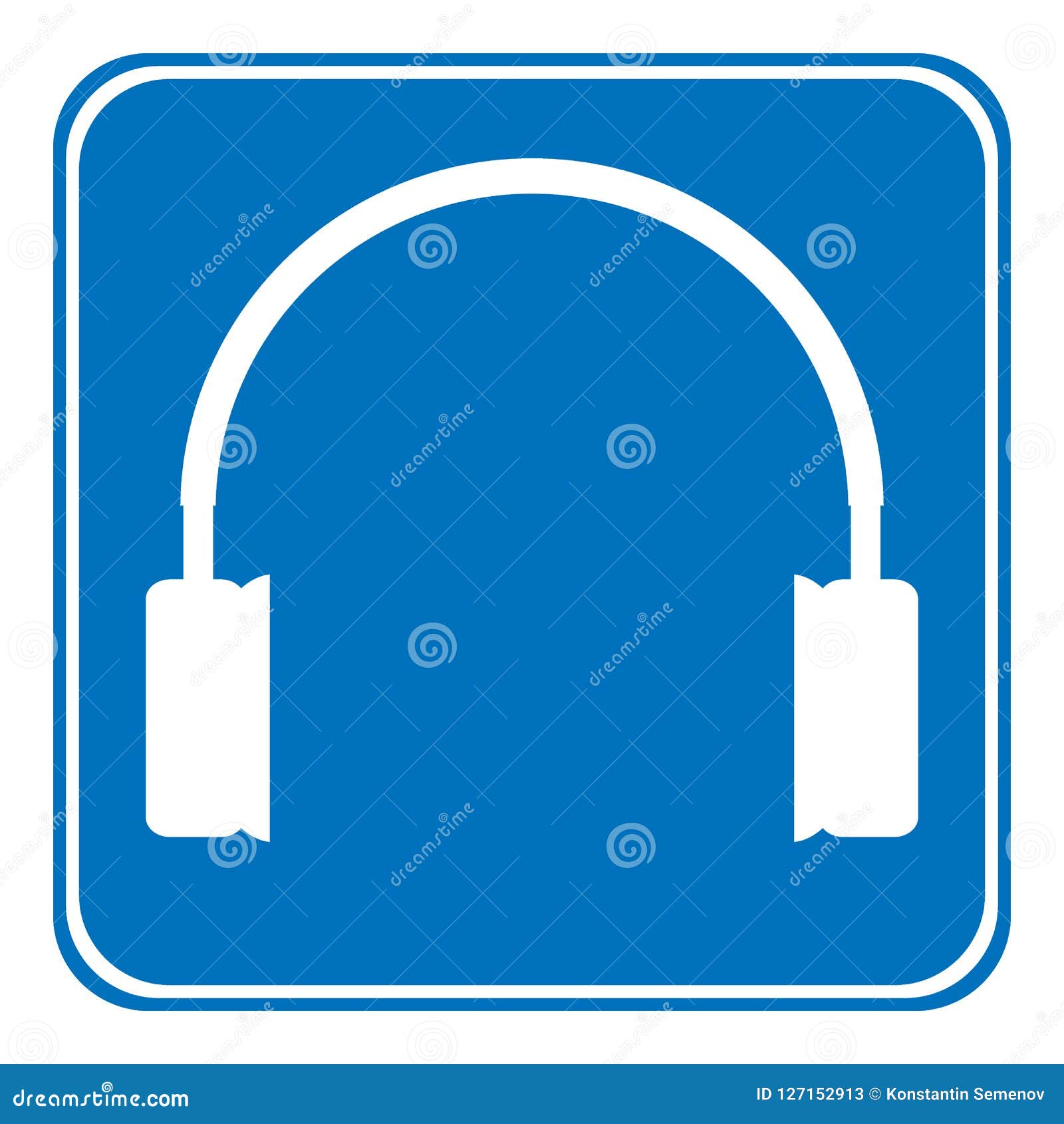 headphones icon on white.