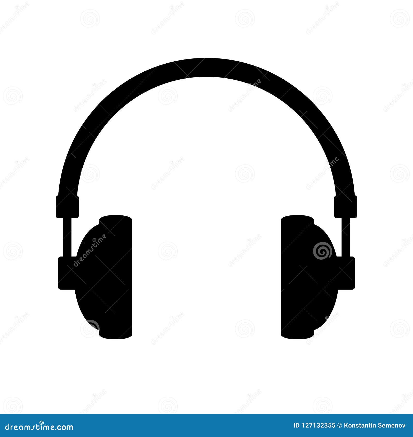headphones icon on white.