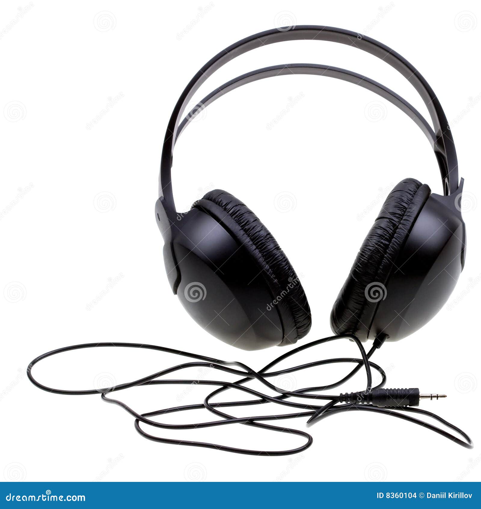 Headphones Isolated on White Stock Photo - Image of listen, equipment ...