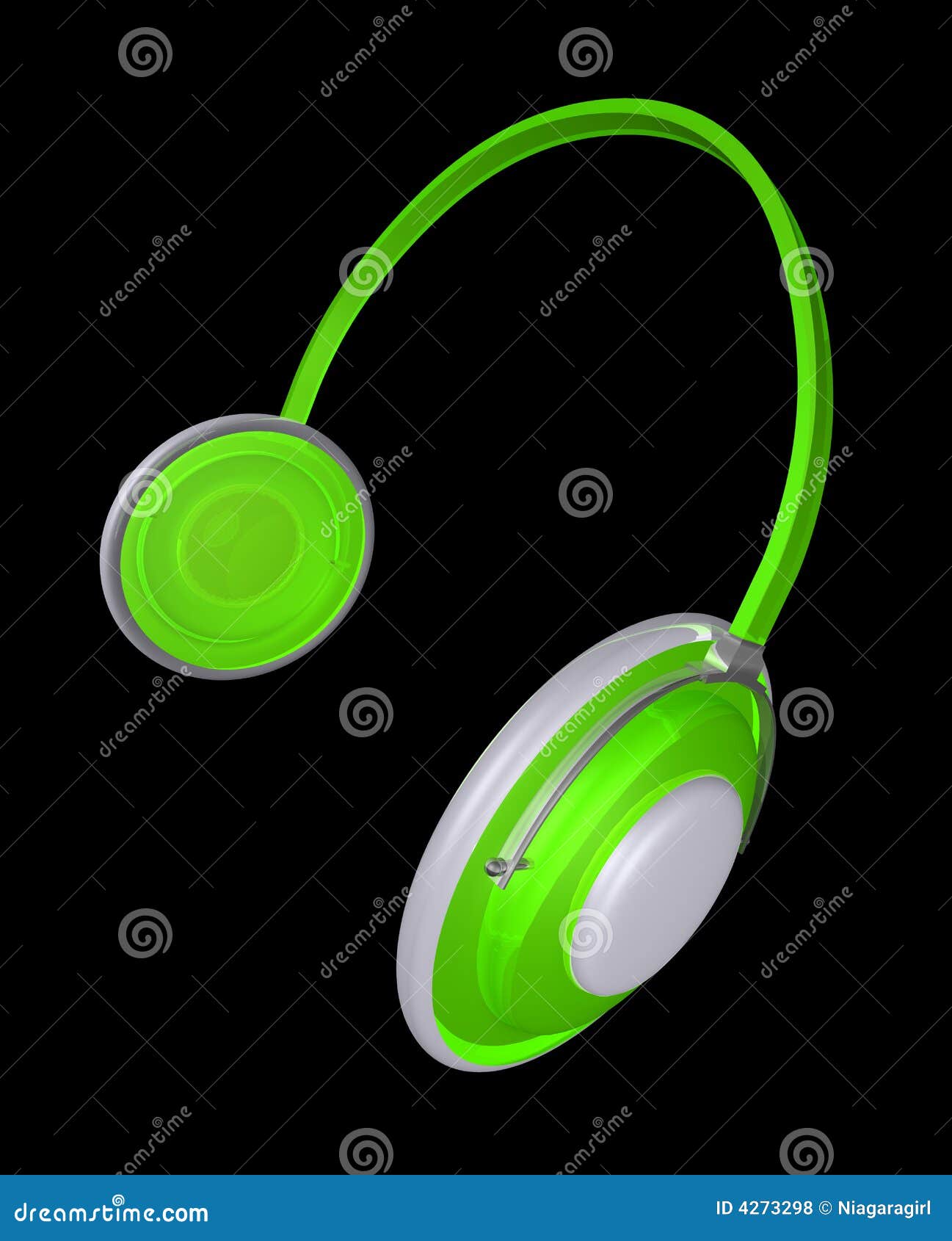 Headphones Lime Green Plastic Stock Illustrations 3 Headphones Lime