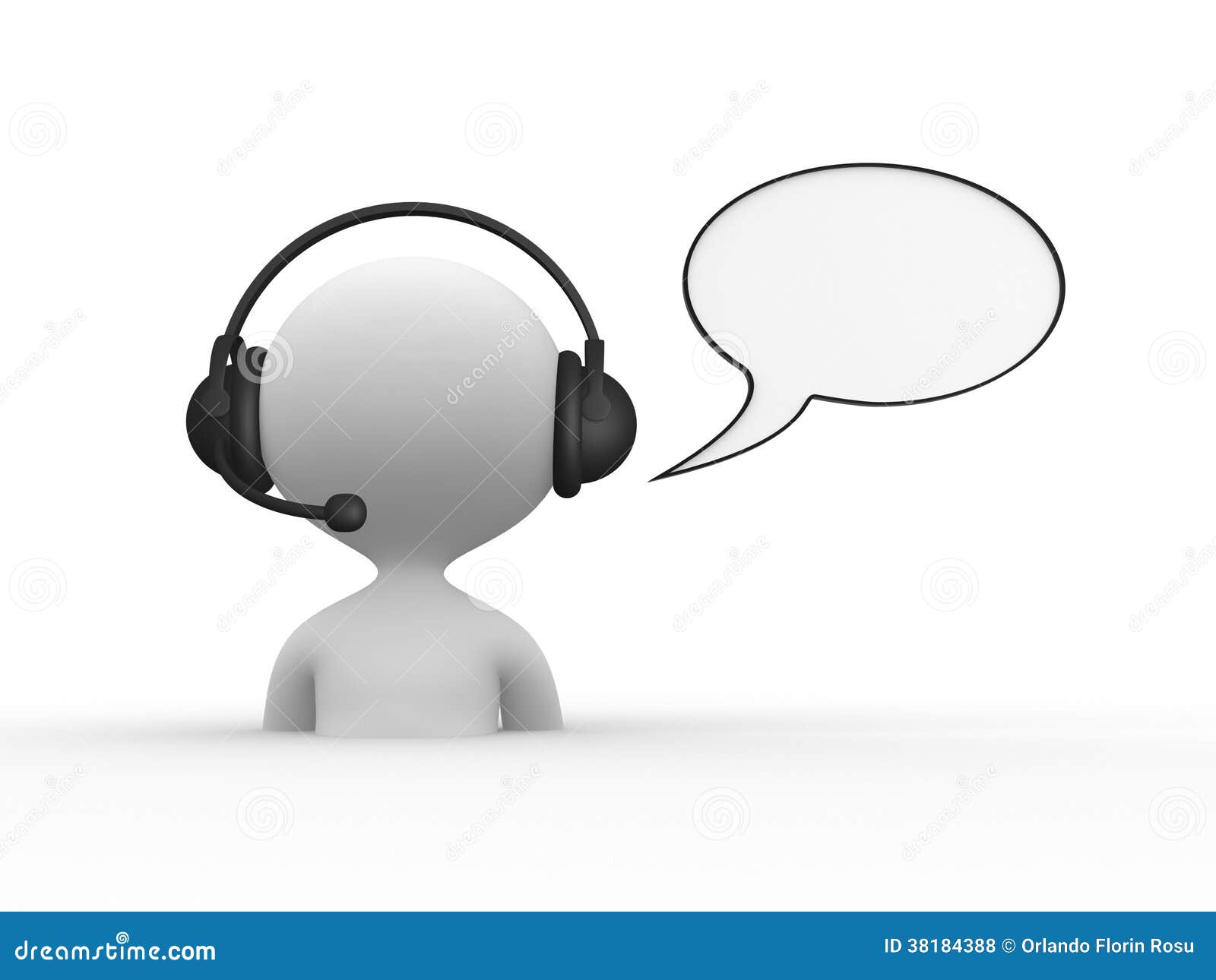 Headphones with Microphone stock illustration. Illustration of info