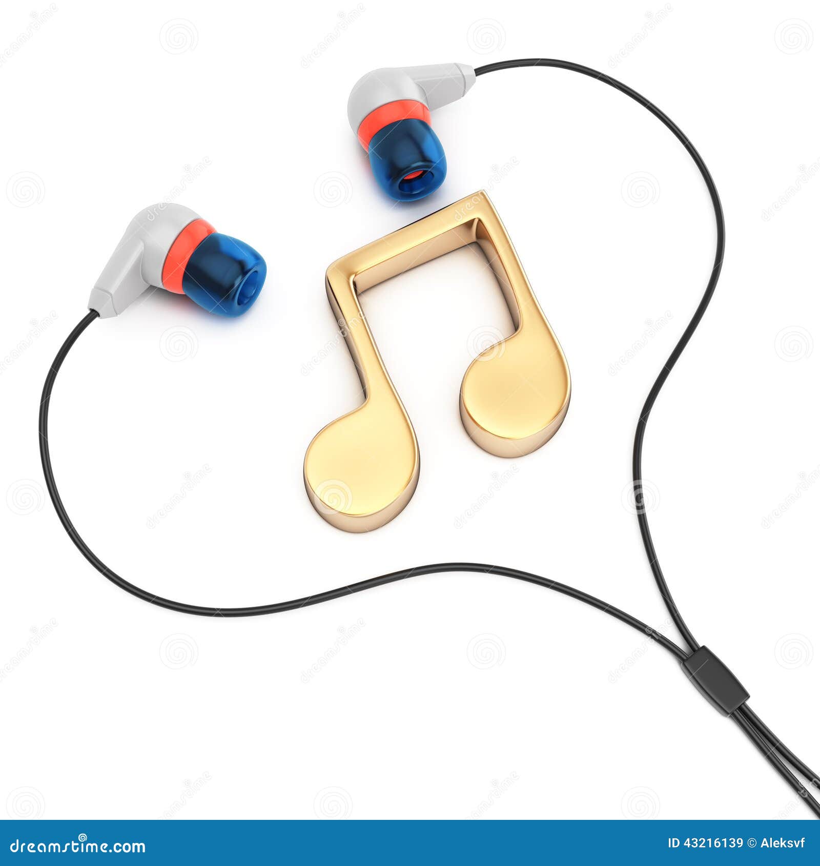 Headphones With Music Note Stock Illustration Image 43216139