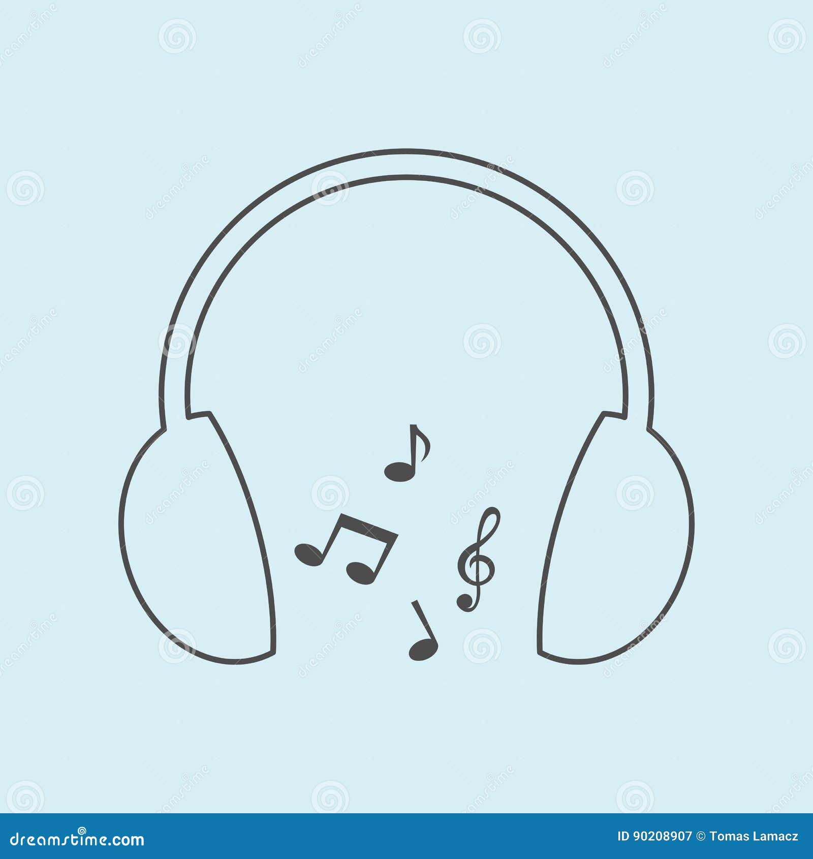 Colorful Headphones Print Vector Music Notes And Headphones By Microvector  TheHungryJPEG 