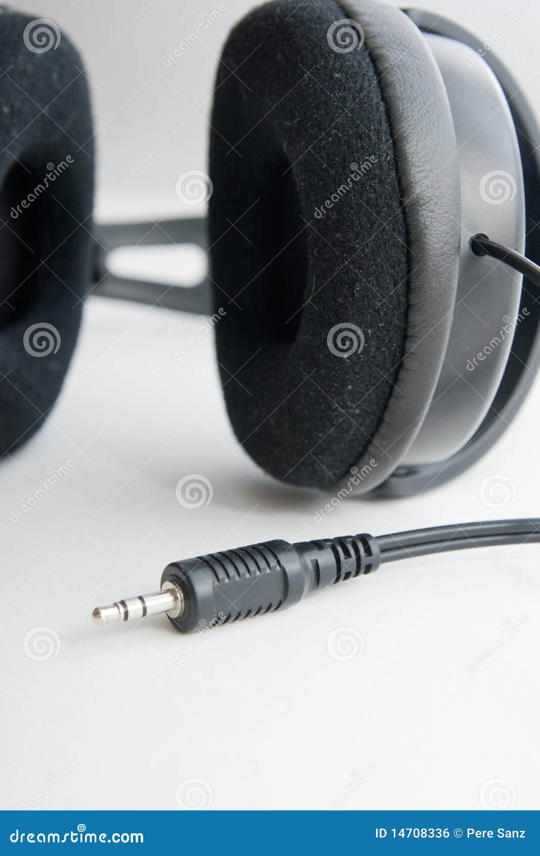 Headphones and plug stock photo. Image of equipment, headphone 14708336