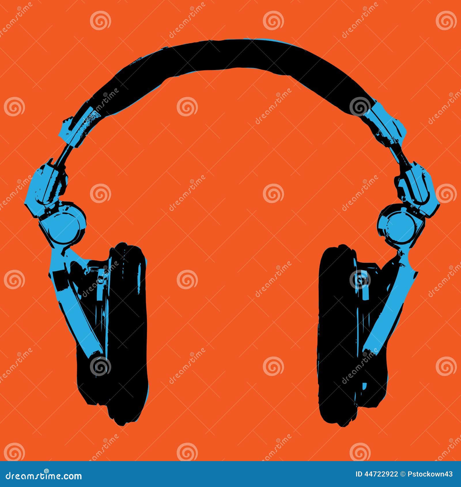 Headphones Pop Art vector stock vector. Illustration of event 44722922