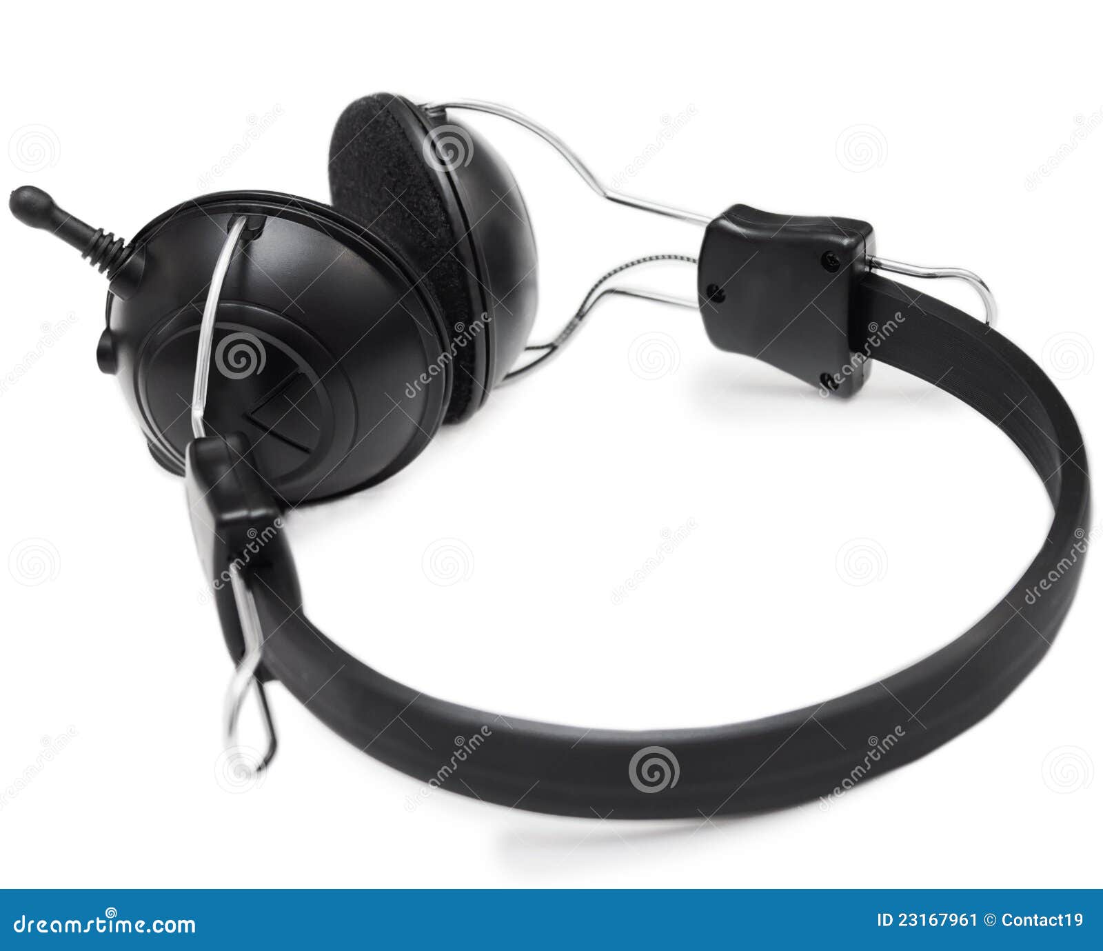 Headphones Set with Microphone Stock Image Image of grey