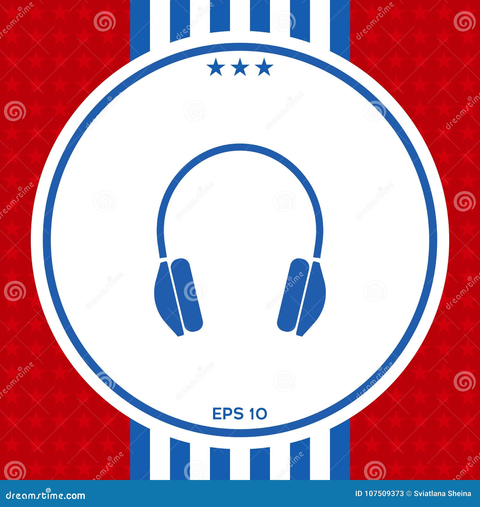 Headphones symbol icon stock vector. Illustration of icon 107509373