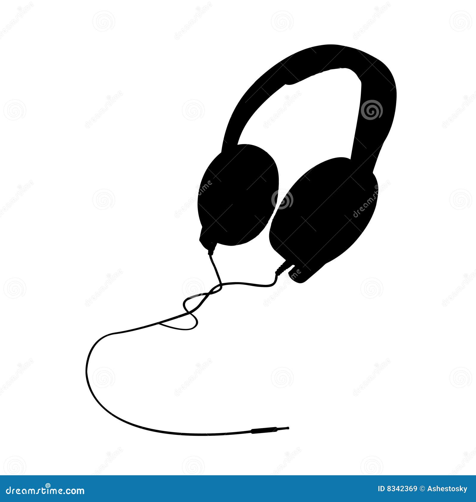 Headphones Vector Silhouette Royalty Free Stock Images Image 8342369