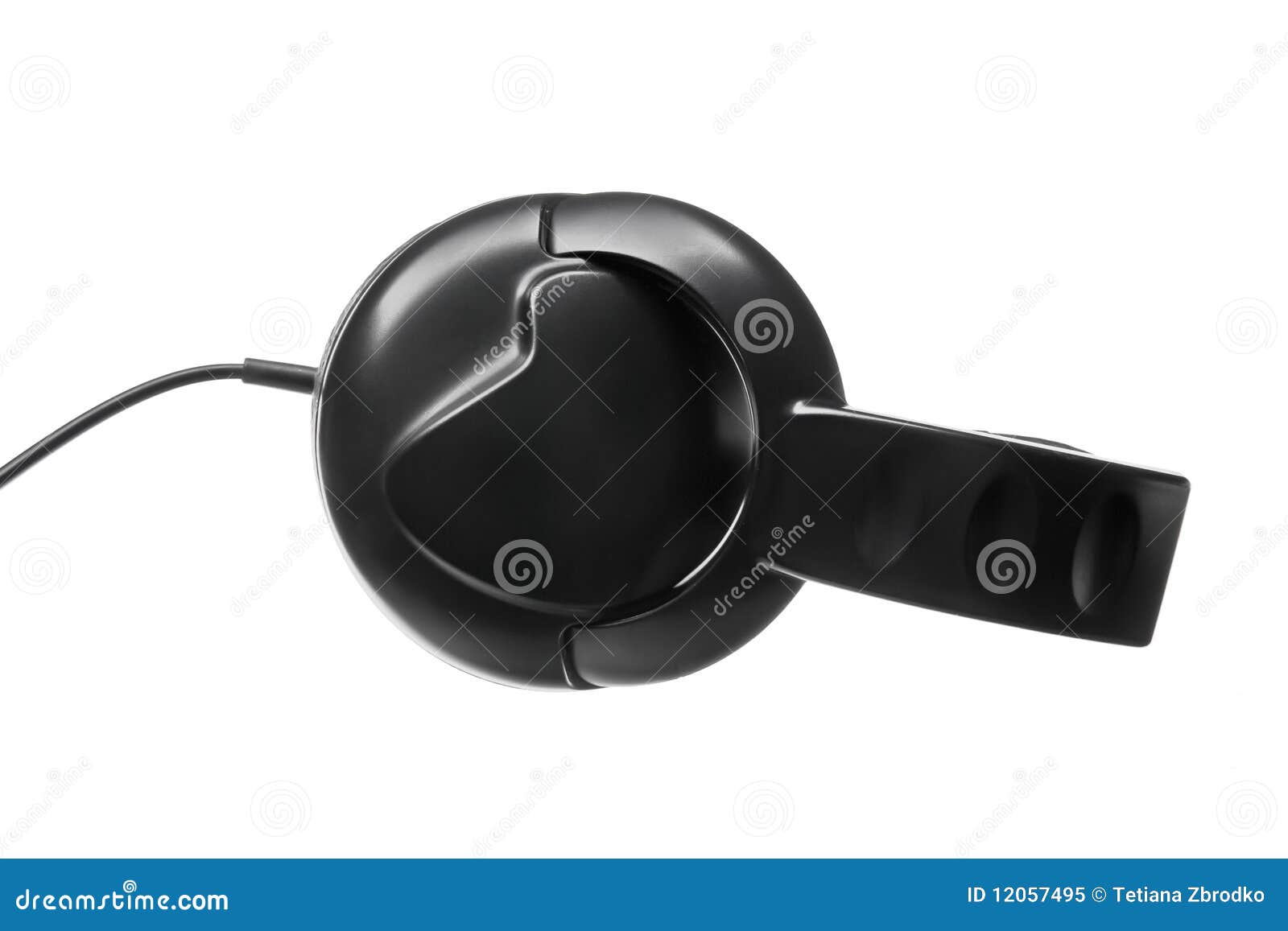 Headphones with wire stock image. Image of listening 12057495