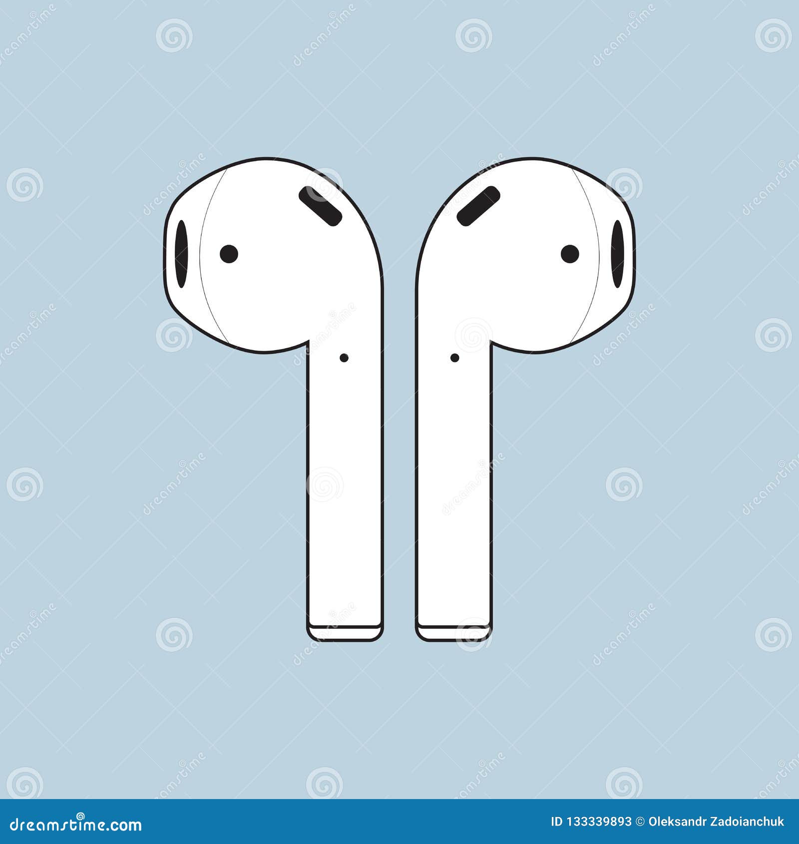 Headphones Wireless. Headset Vector Stock Vector Illustration of