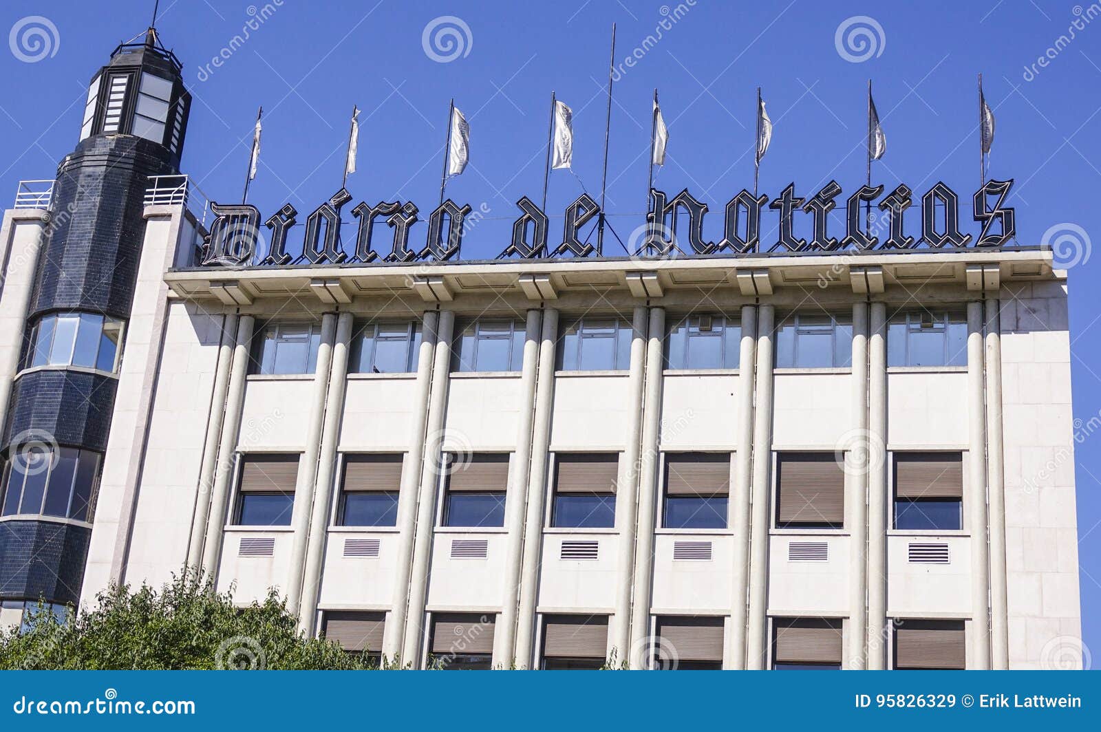 Headquarter of a daily Newspaper in Lisbon Called Editorial Stock Image