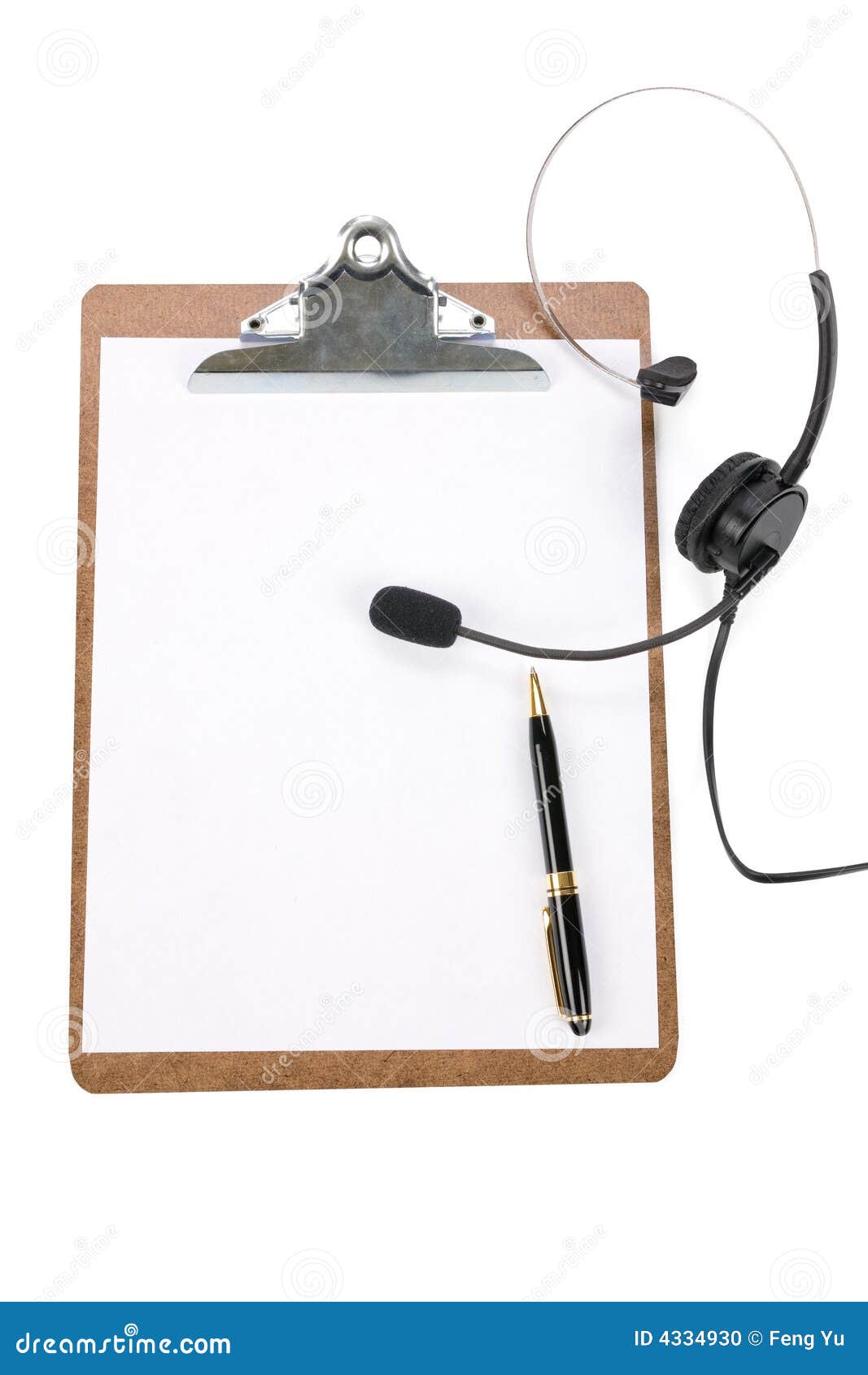 Headset stock photo. Image of microphone, paper, board 4334930