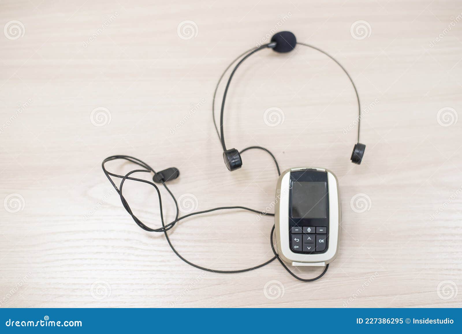 Headset for Hearing Impaired People on a White Background Stock Image
