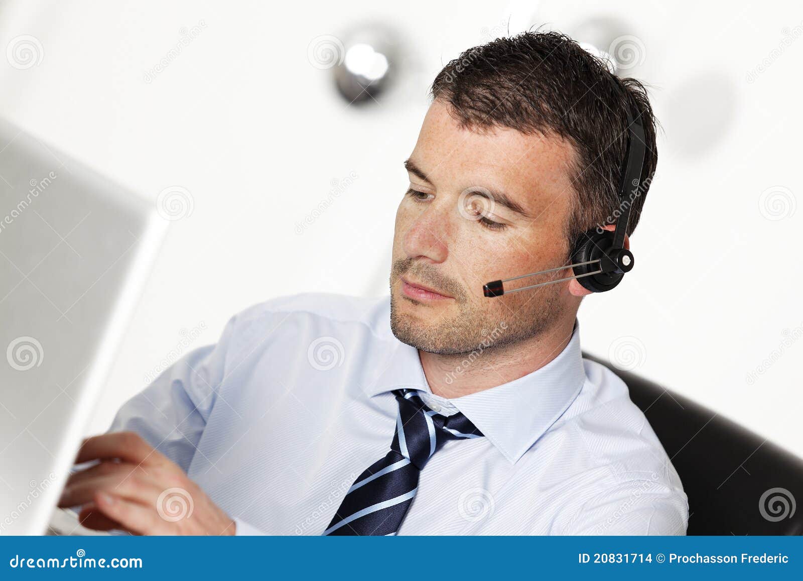 Headset man stock photo. Image of consultant, environment 20831714