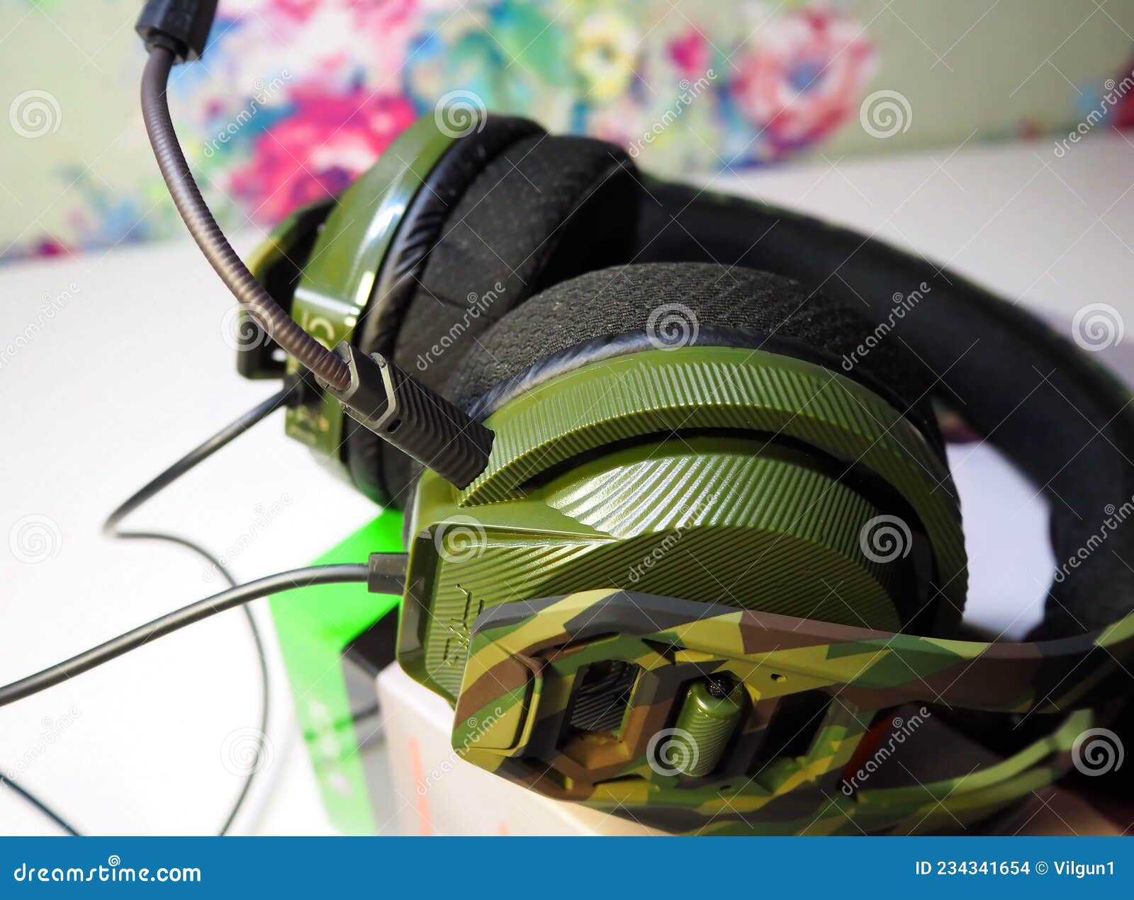 Headset for a Personal Computer. Headset Headphones for Use with a