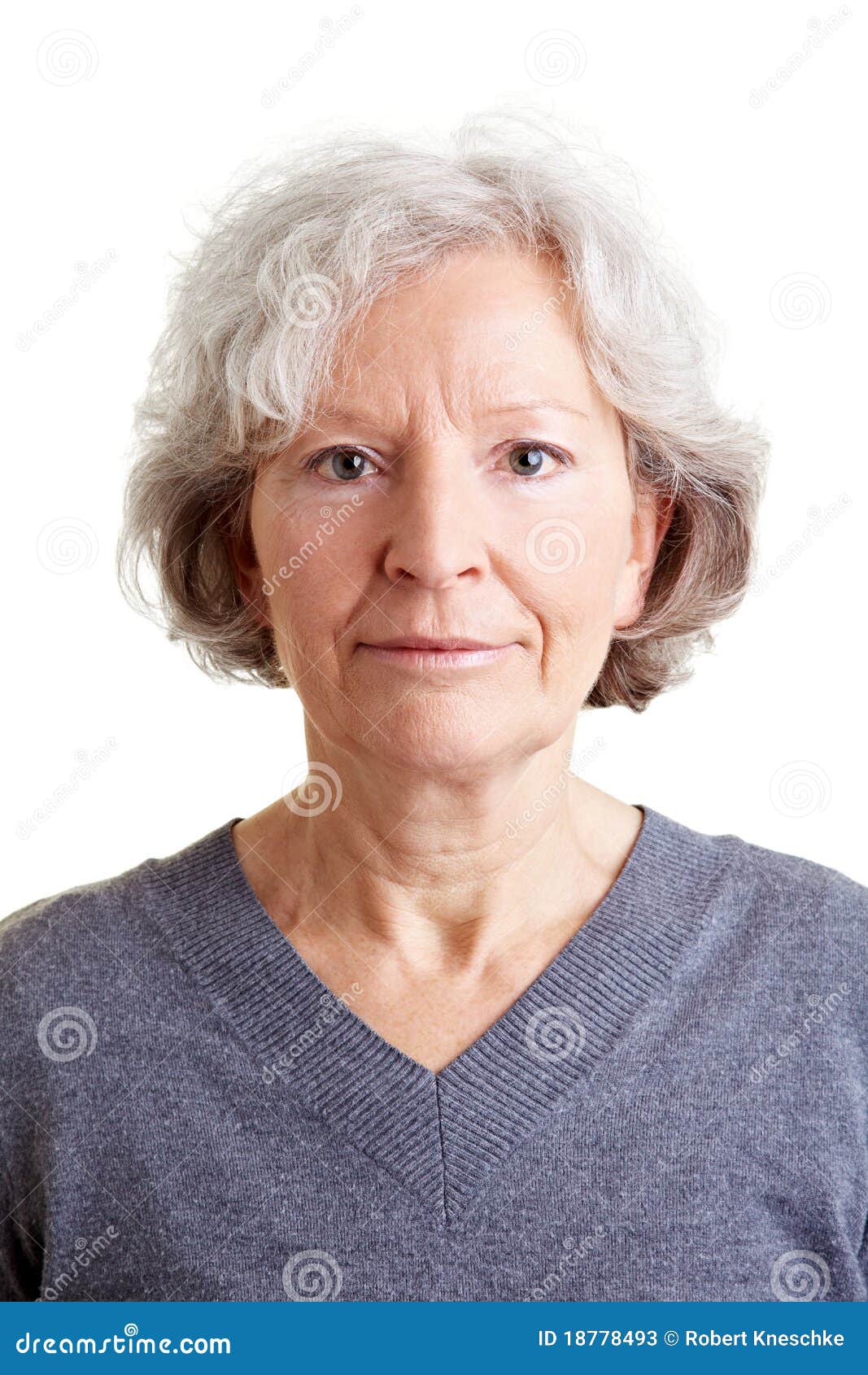 Headshot Of An Old Smiling Woman Stock Image Imag