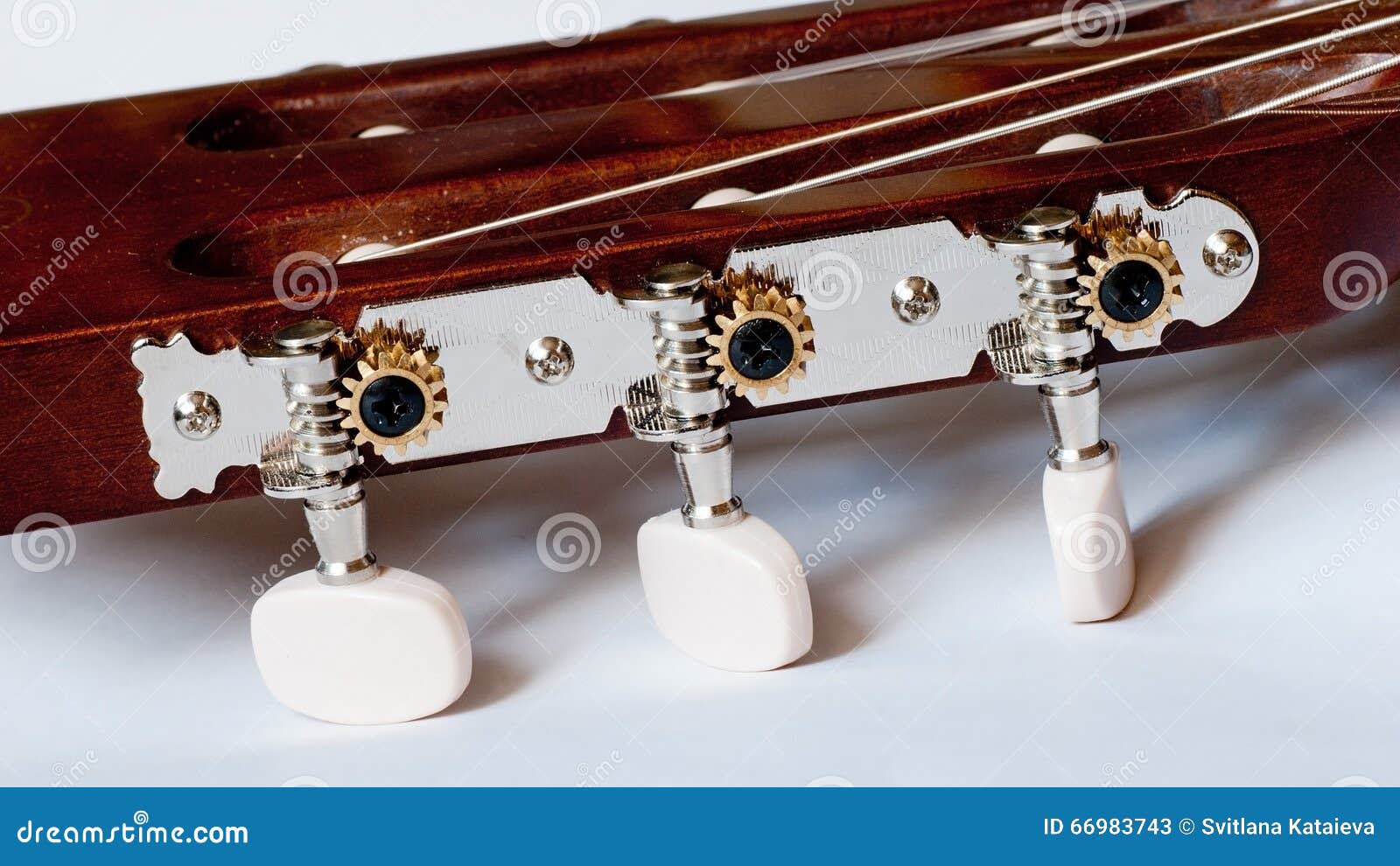 Headstock of Classical Guitar Close Up Stock Image Image of head