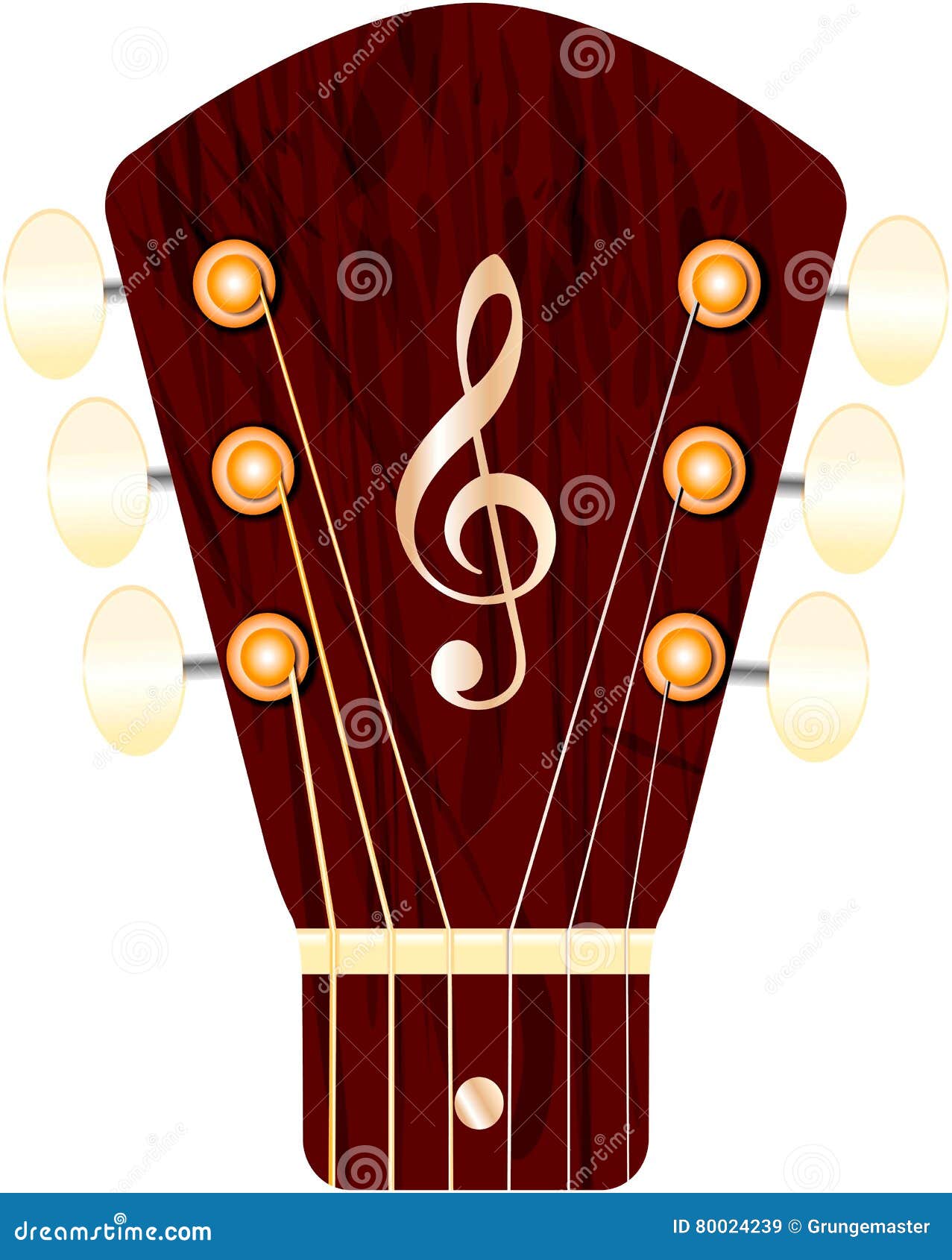 Headstock of a guitar stock vector. Illustration of mechanics 80024239