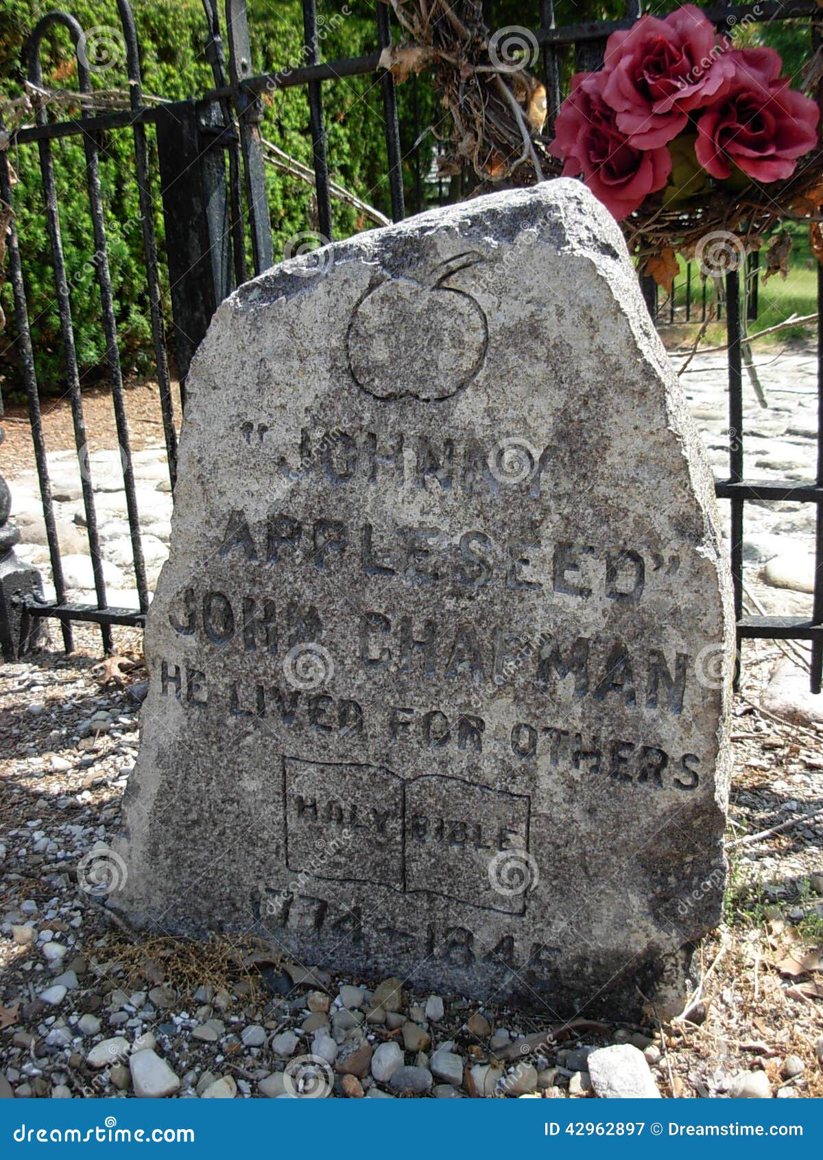 Headstone at the Grave of Johnny Appleseed Editorial Photography