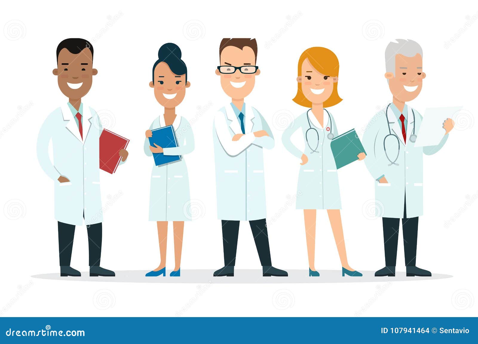 Healt Hommes Femmes Plat D Equipe Medicale D Infirmieres De Medecins Illustration Stock Illustration Du Femmes Medicale 107941464