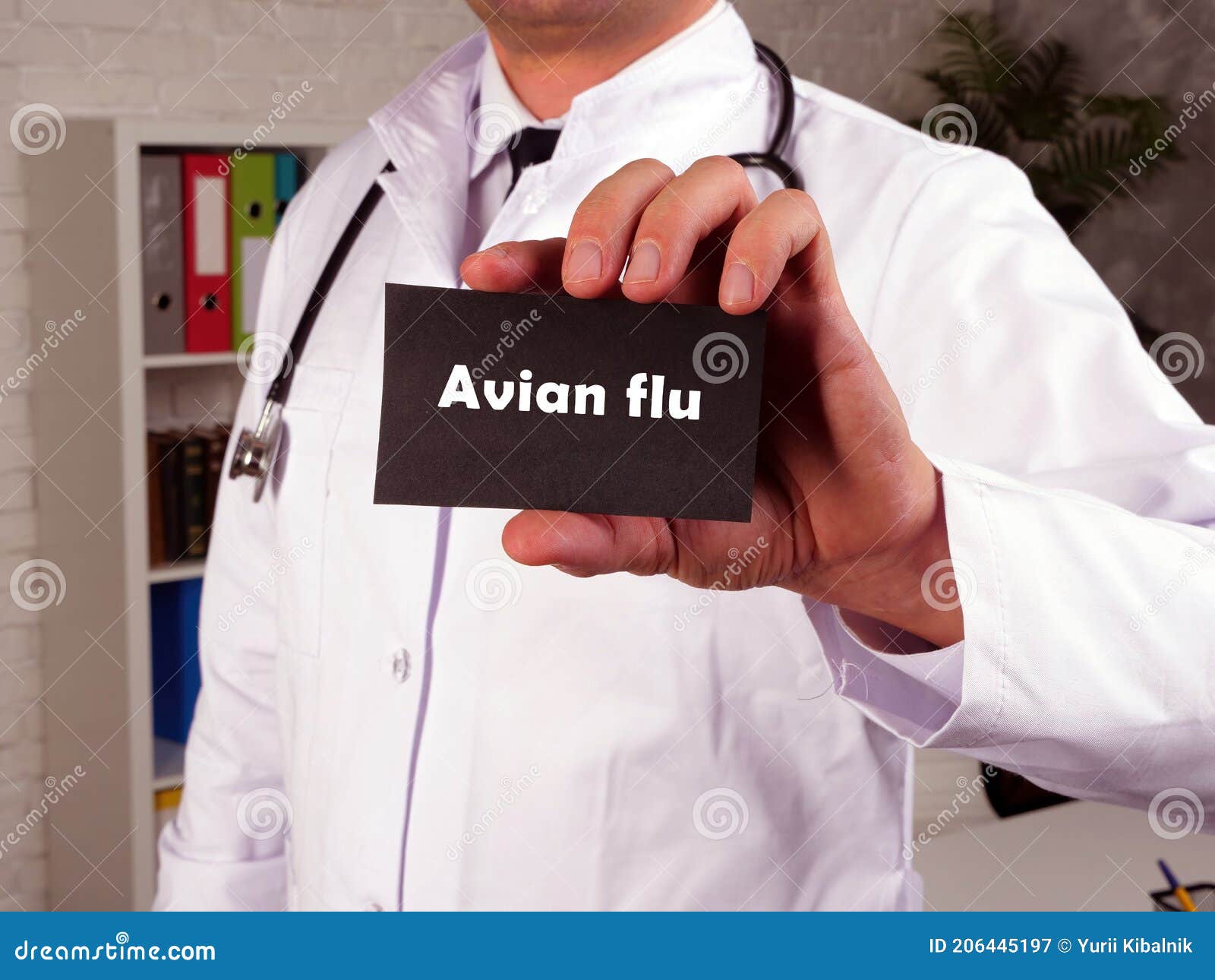 health care concept about avian flu with phrase on the page