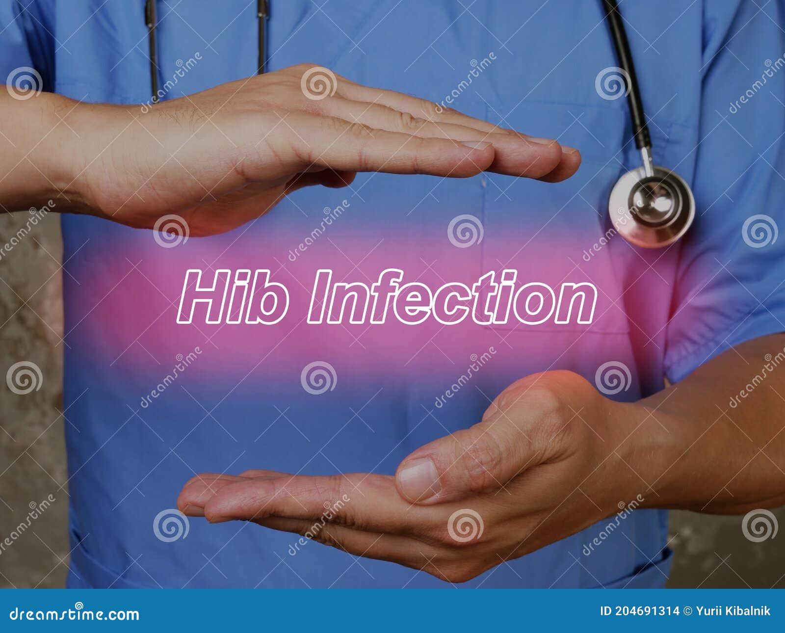 health care concept about hib infection  with inscription on the sheet